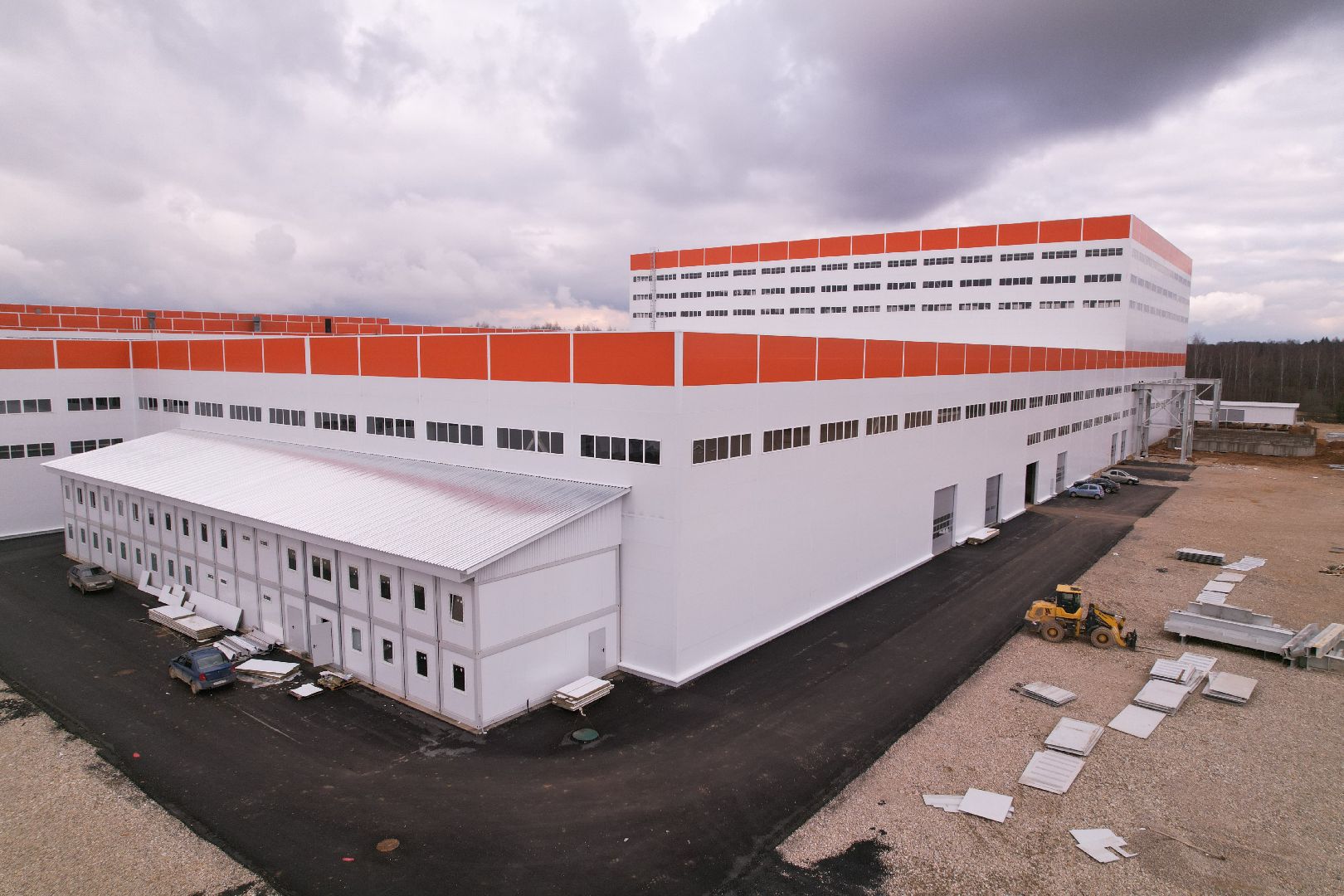 видео с коптера, строительство производственного предприятия в можайске,