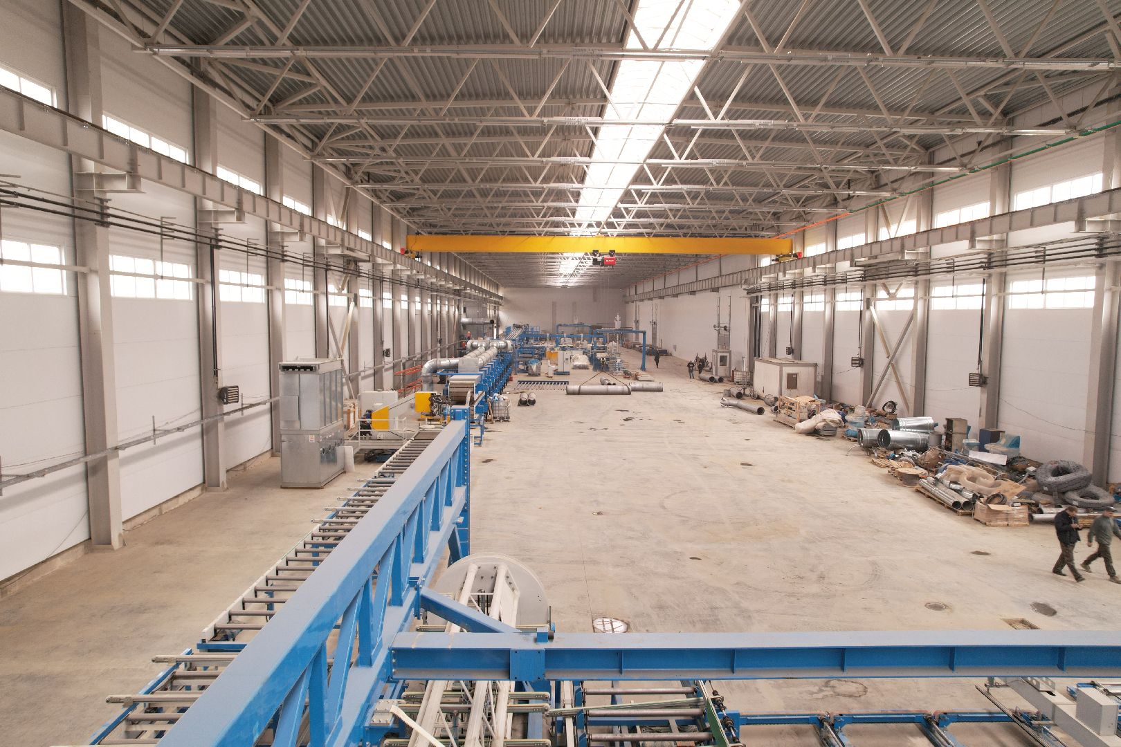 видео с коптера, строительство производственного предприятия в можайске,