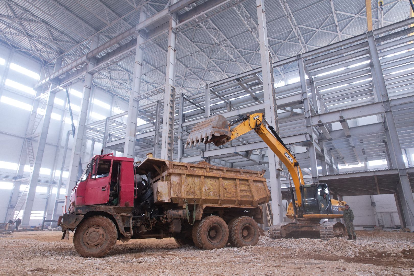видео с коптера, строительство производственного предприятия в можайске,
