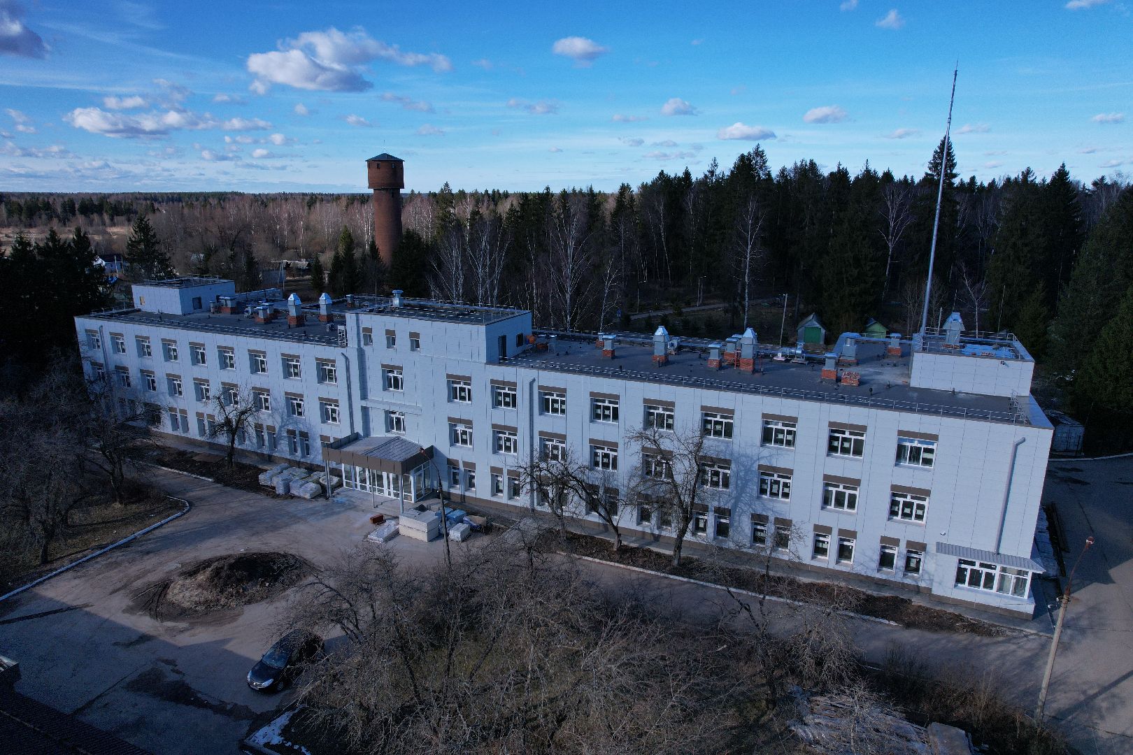 видео с коптера, волоколамская больница, строительство осташевского отделения, медицина волоколамска,