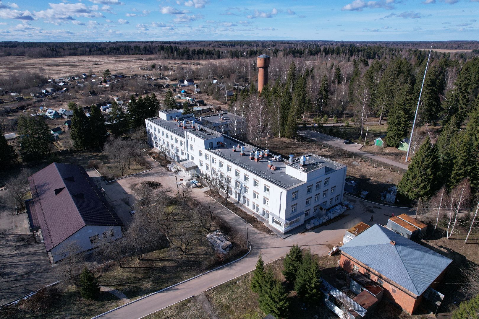 видео с коптера, волоколамская больница, строительство осташевского отделения, медицина волоколамска,