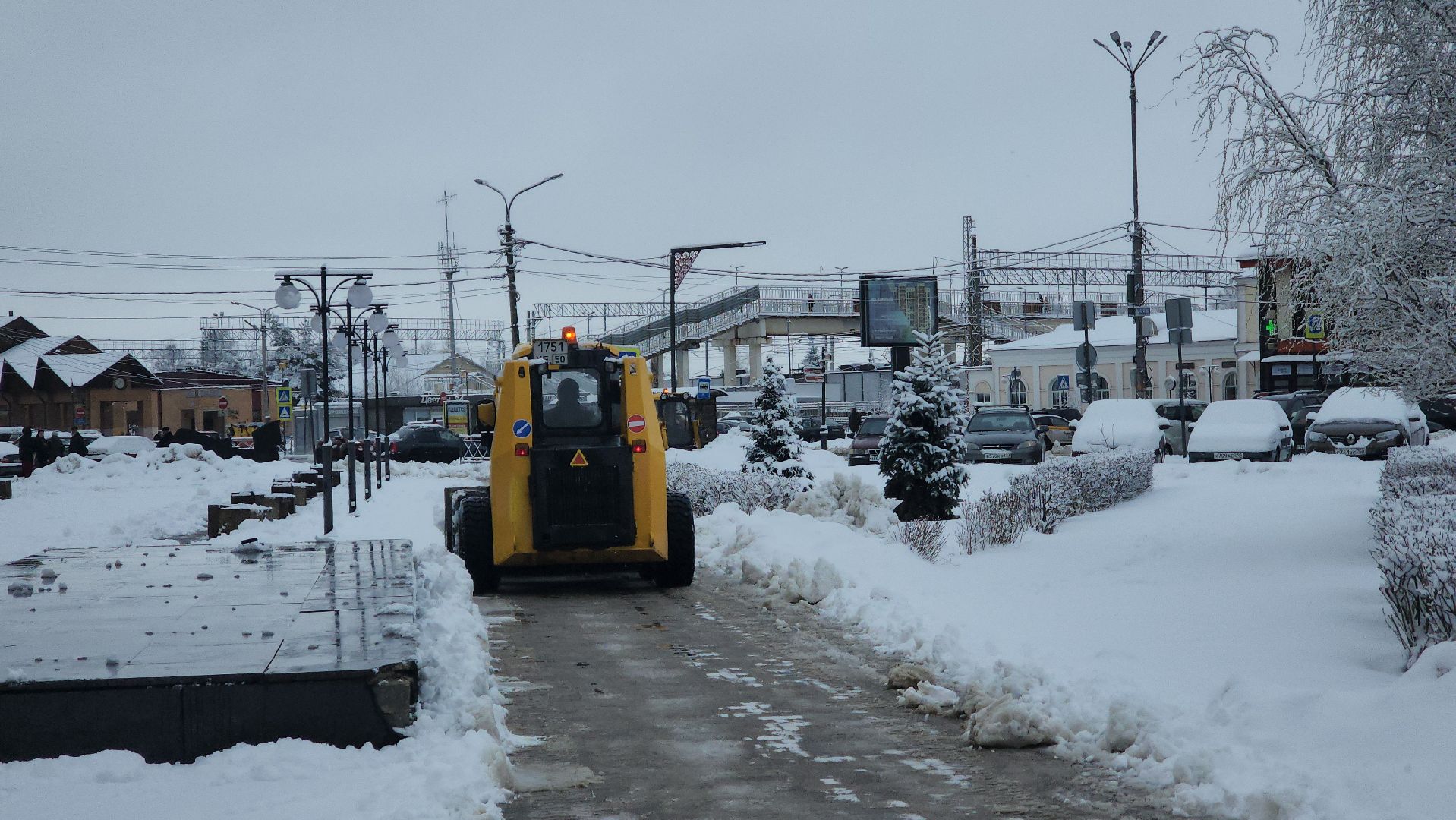 Павловский Посад, уборка, снег,
