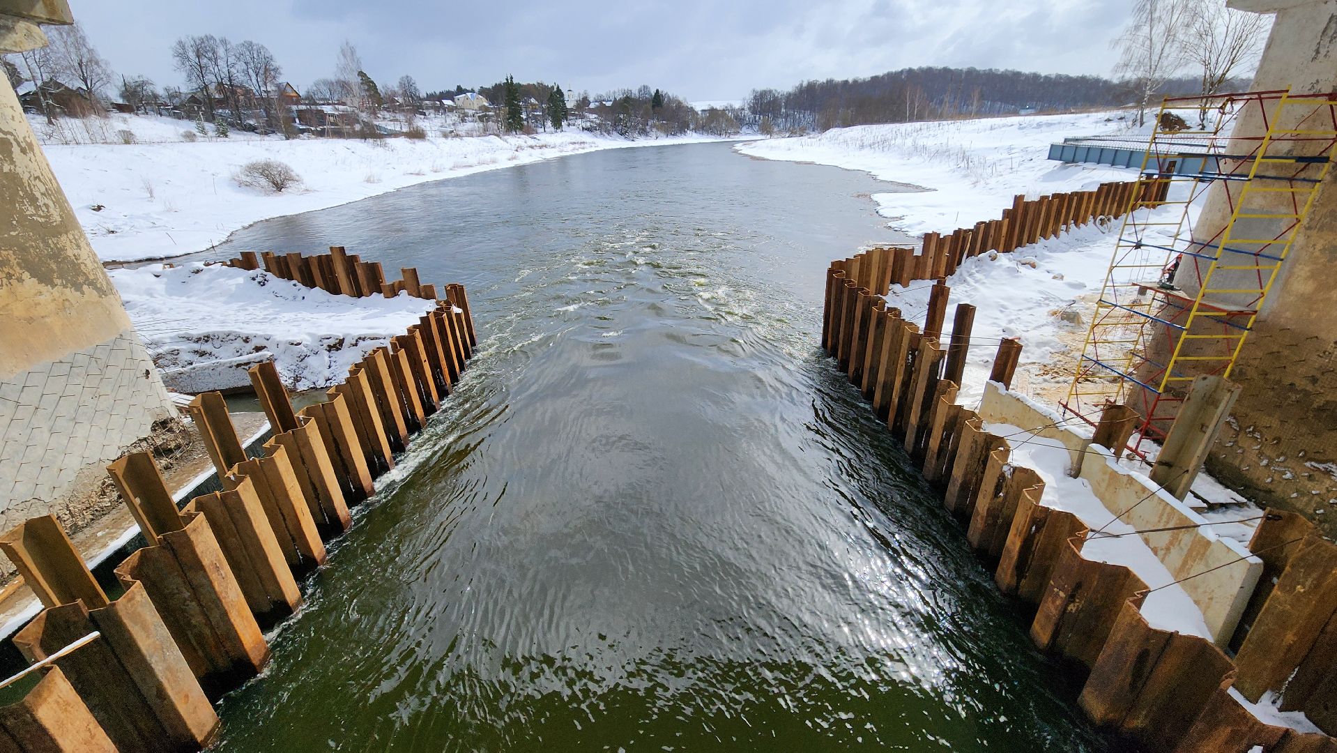 Ремонт моста, Транспорт, Поречье, Руза,
