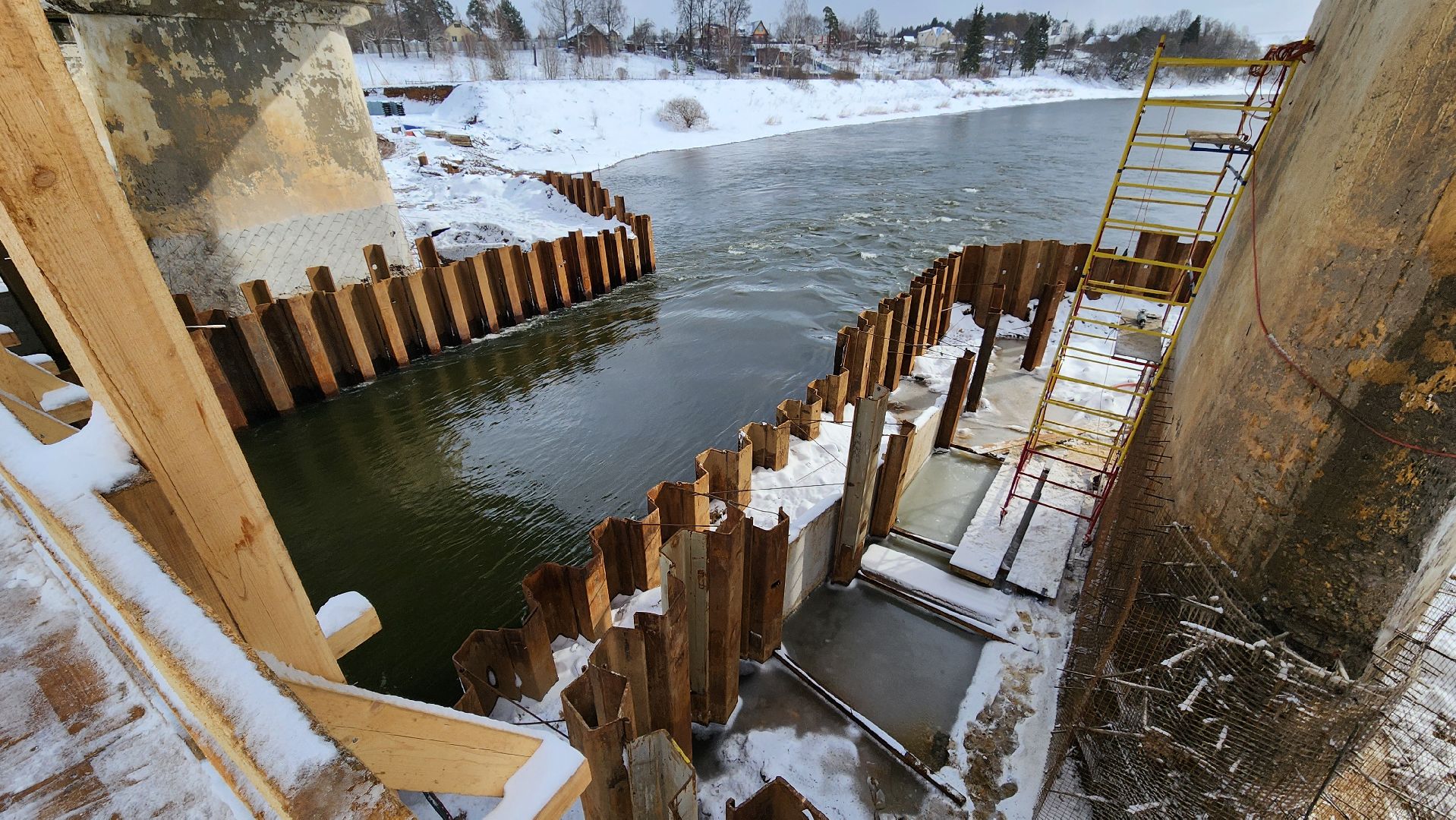 Ремонт моста, Транспорт, Поречье, Руза,