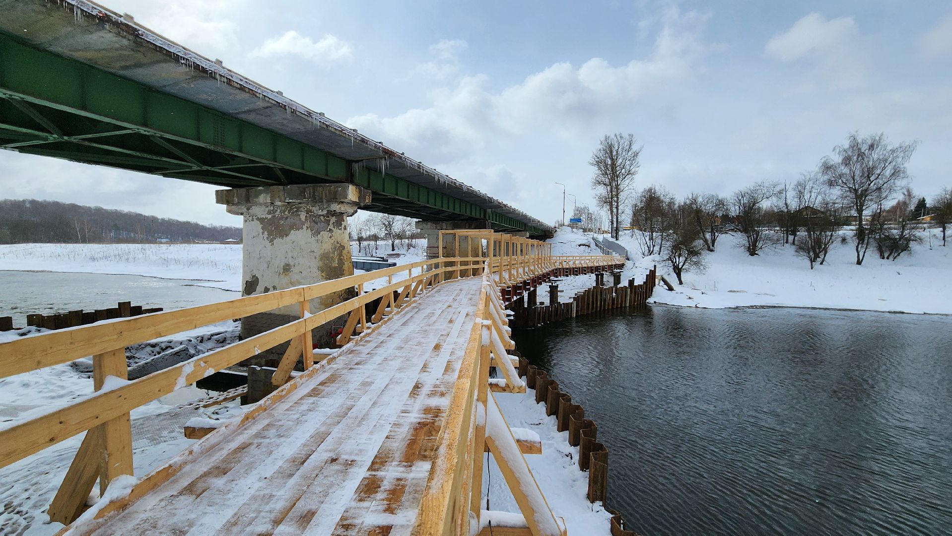 Ремонт моста, Транспорт, Поречье, Руза,