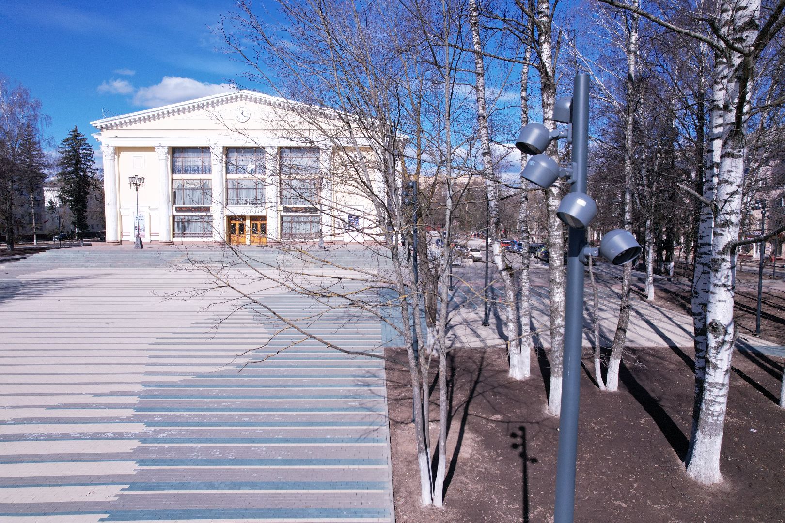 видео с коптера, площадь космонавтов в дубне, благоустройство дубны,