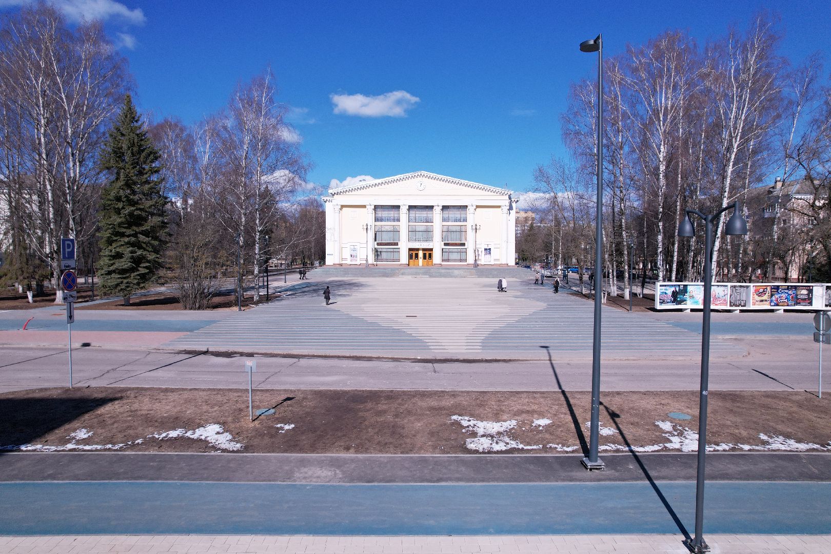 видео с коптера, площадь космонавтов в дубне, благоустройство дубны,