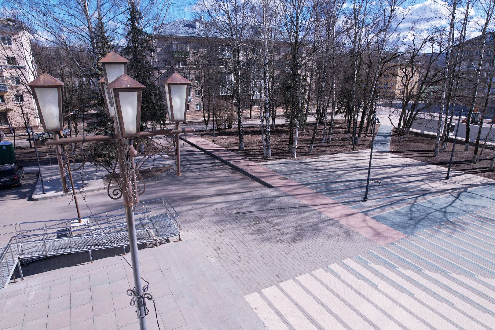 видео с коптера, площадь космонавтов в дубне, благоустройство дубны,