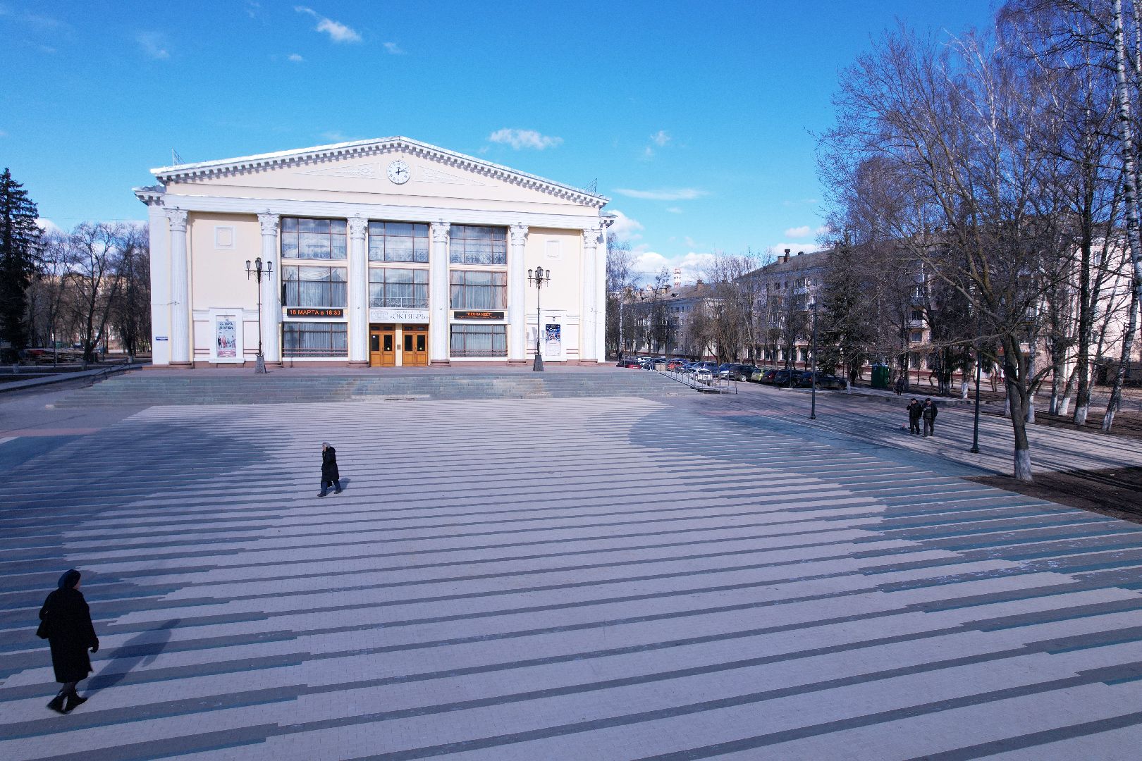 видео с коптера, площадь космонавтов в дубне, благоустройство дубны,