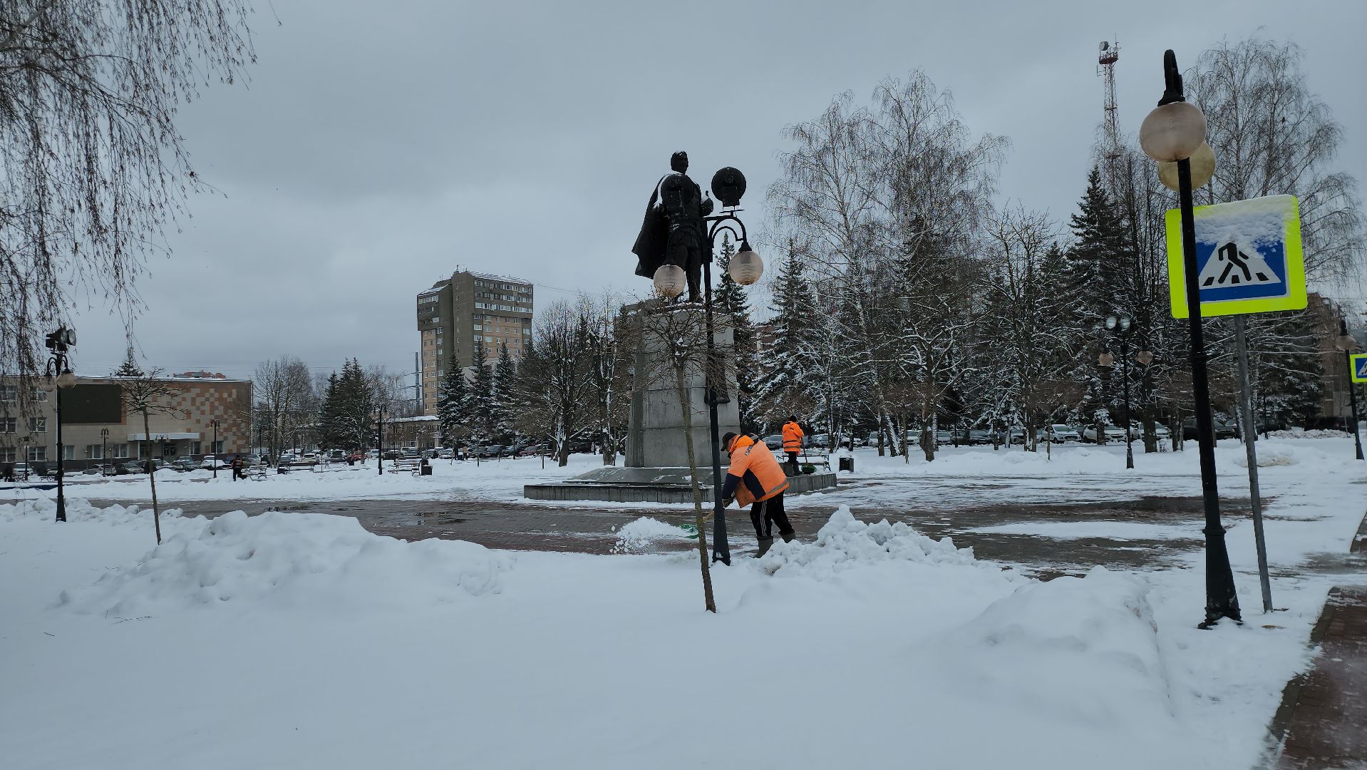 серпухов, подмосковье, уборка снега,