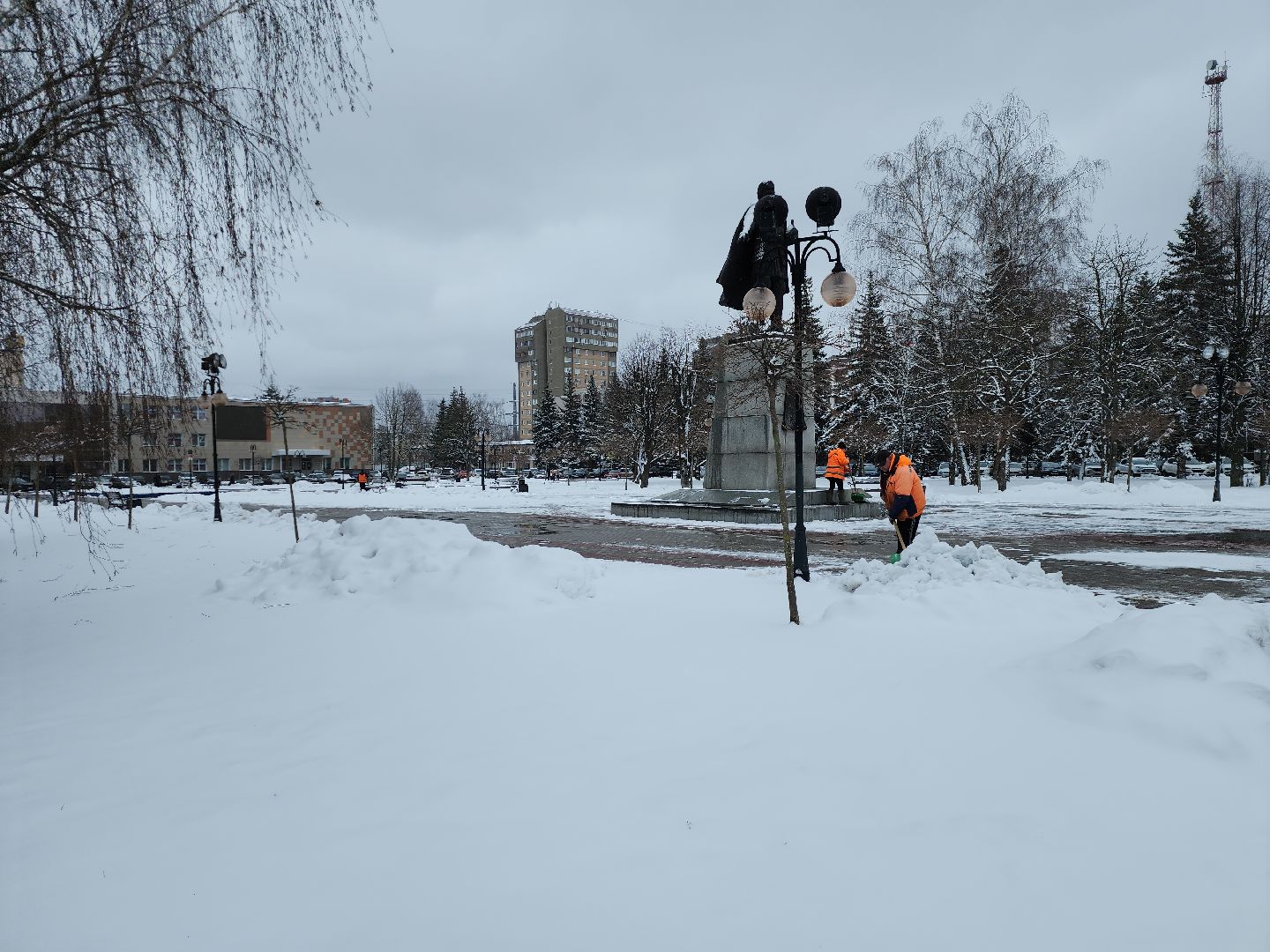 серпухов, подмосковье, уборка снега,