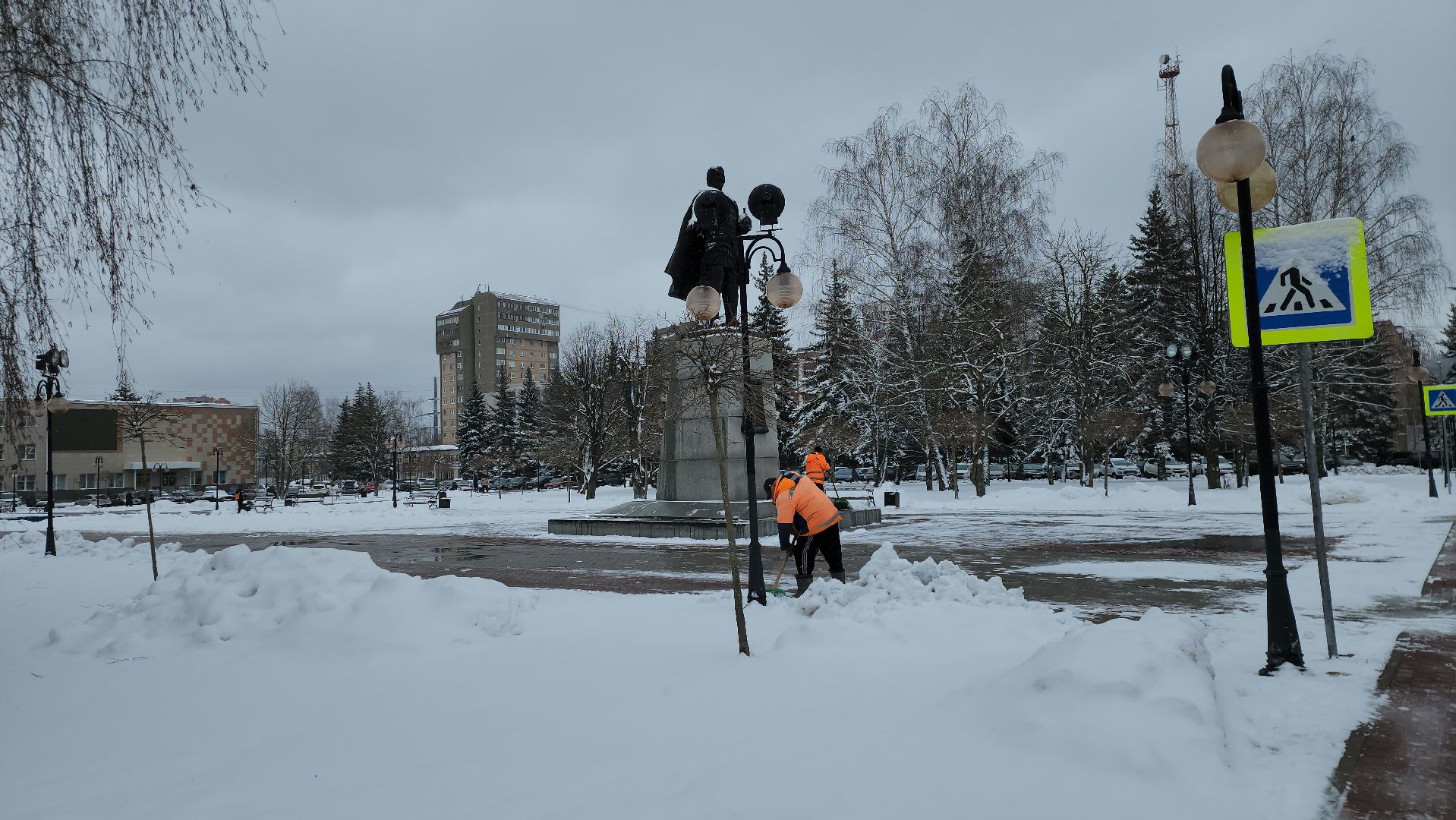 серпухов, подмосковье, уборка снега,