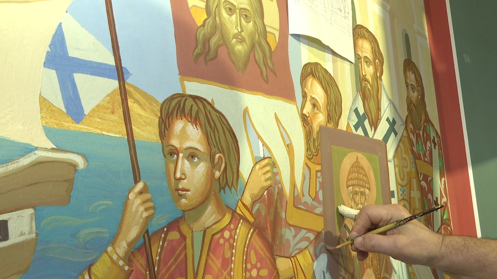 реутов, часовня, реконструкция, лики святых,