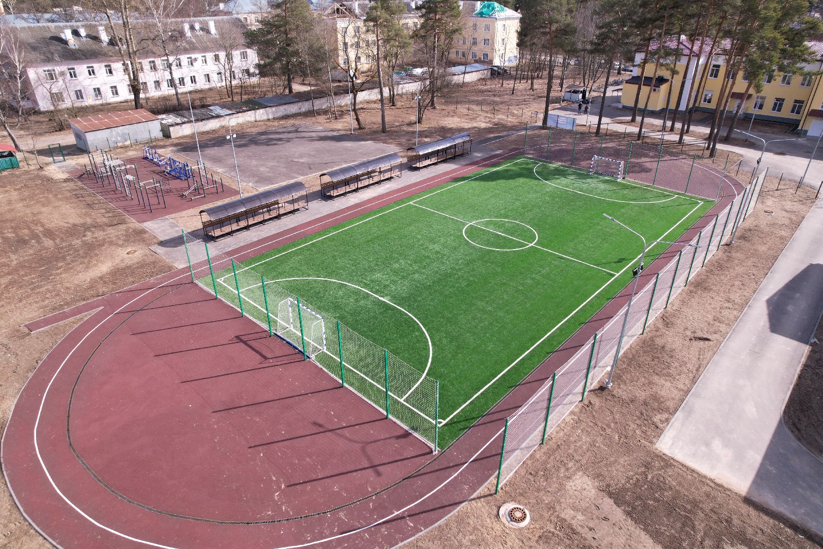 видео с коптера, школа 1 в дубне, капремонт школы в дубне,