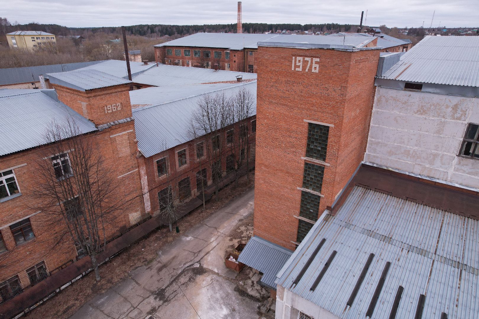 видео с коптера, фарфоровый завод в талдоме, производство фарфора,