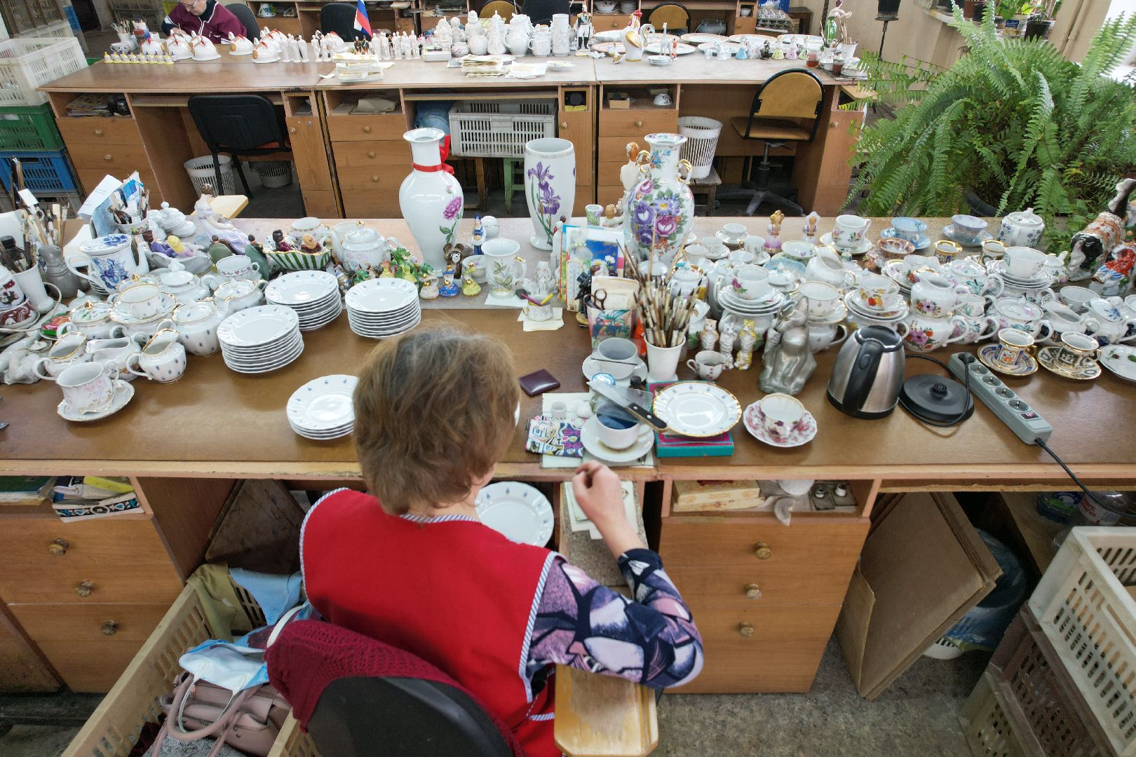 видео с коптера, фарфоровый завод в талдоме, производство фарфора,