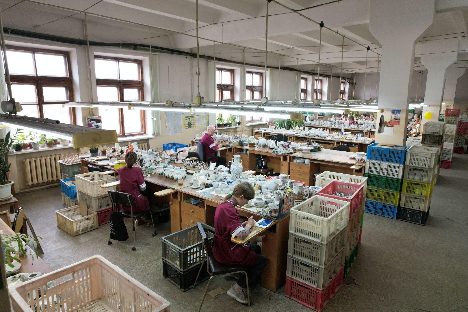 видео с коптера, фарфоровый завод в талдоме, производство фарфора,