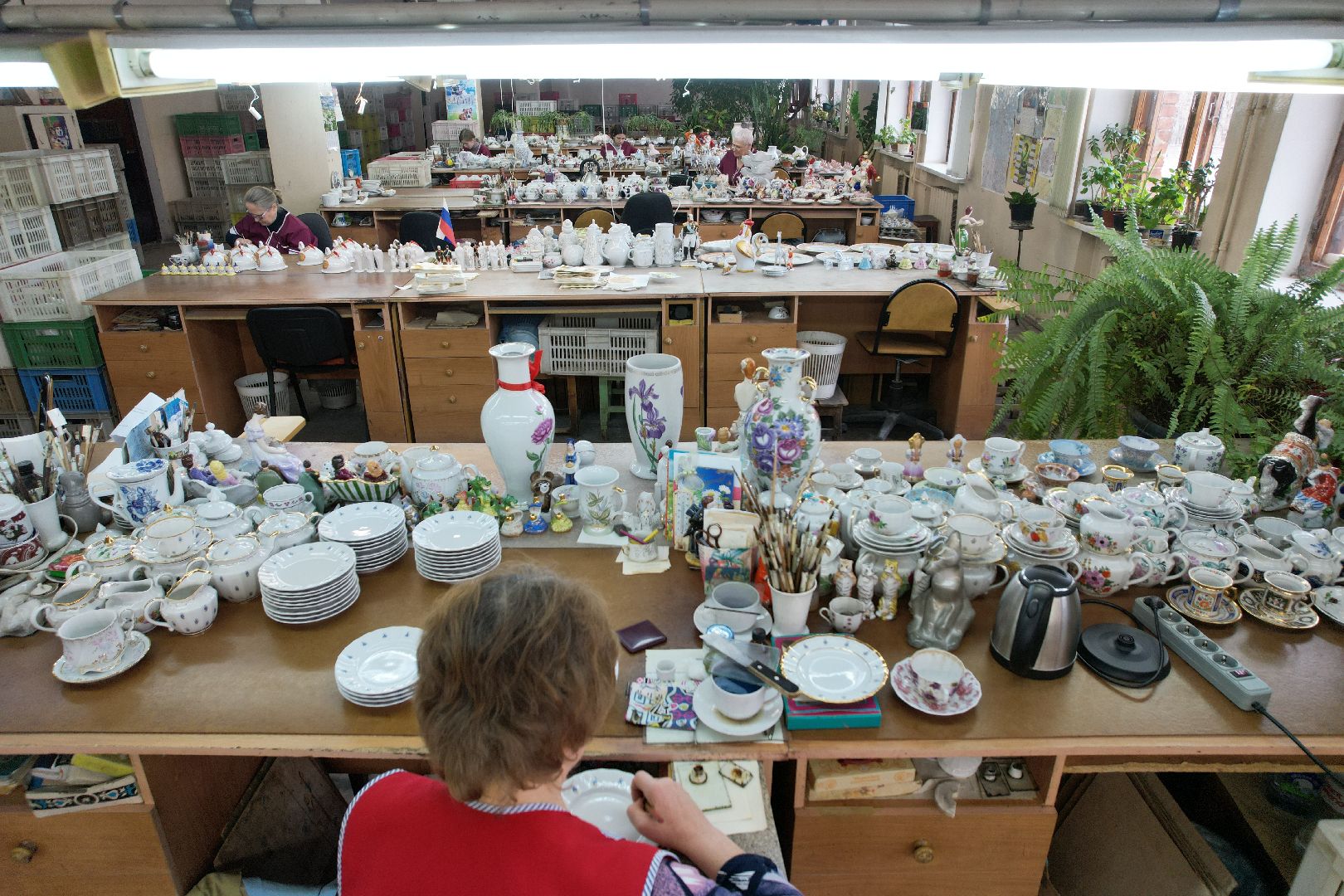 видео с коптера, фарфоровый завод в талдоме, производство фарфора,