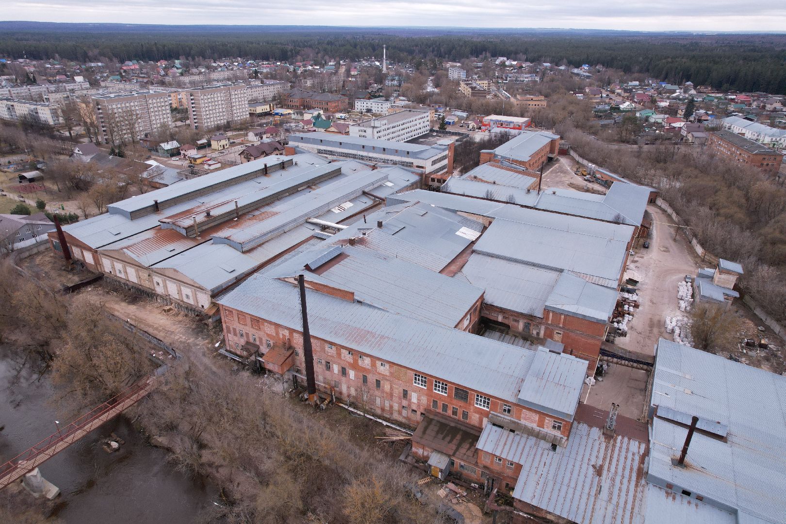 видео с коптера, фарфоровый завод в талдоме, производство фарфора,