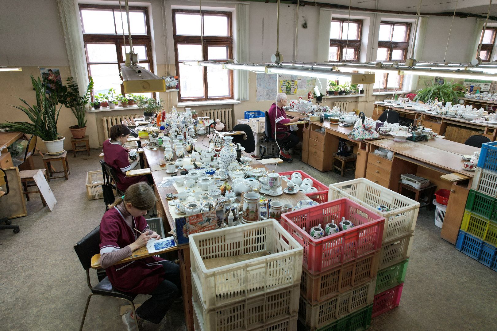 видео с коптера, фарфоровый завод в талдоме, производство фарфора,