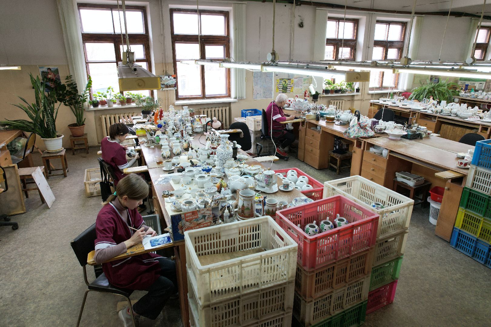 видео с коптера, фарфоровый завод в талдоме, производство фарфора,