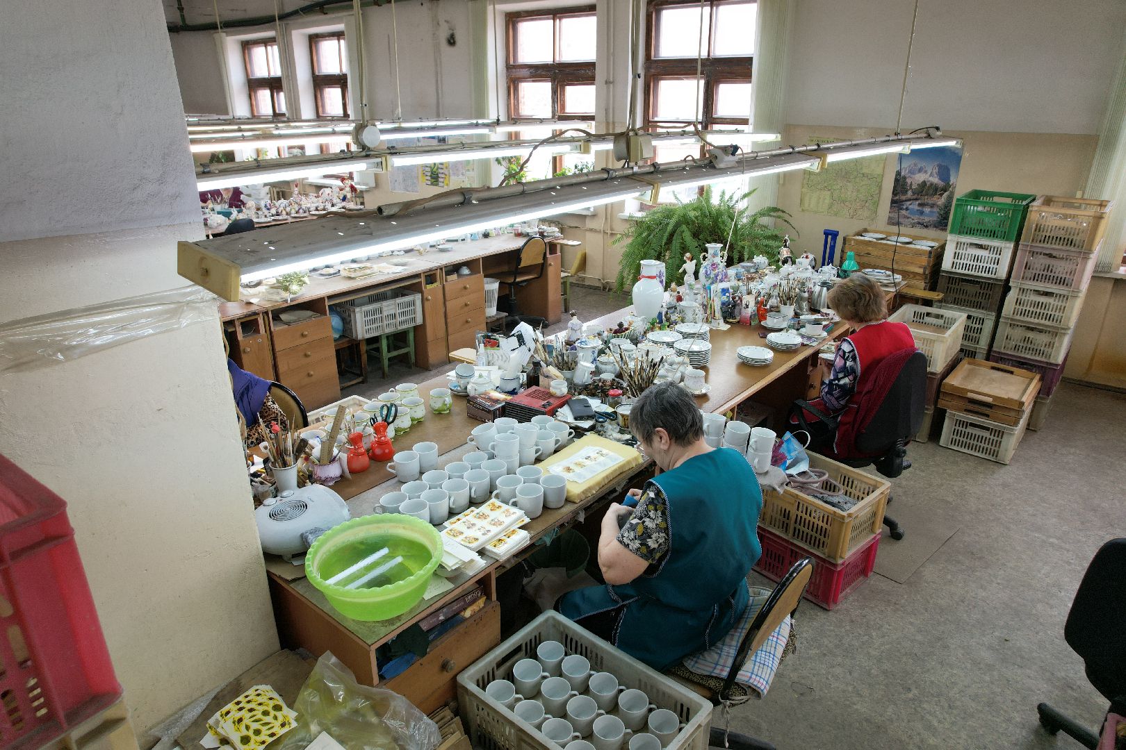 видео с коптера, фарфоровый завод в талдоме, производство фарфора,