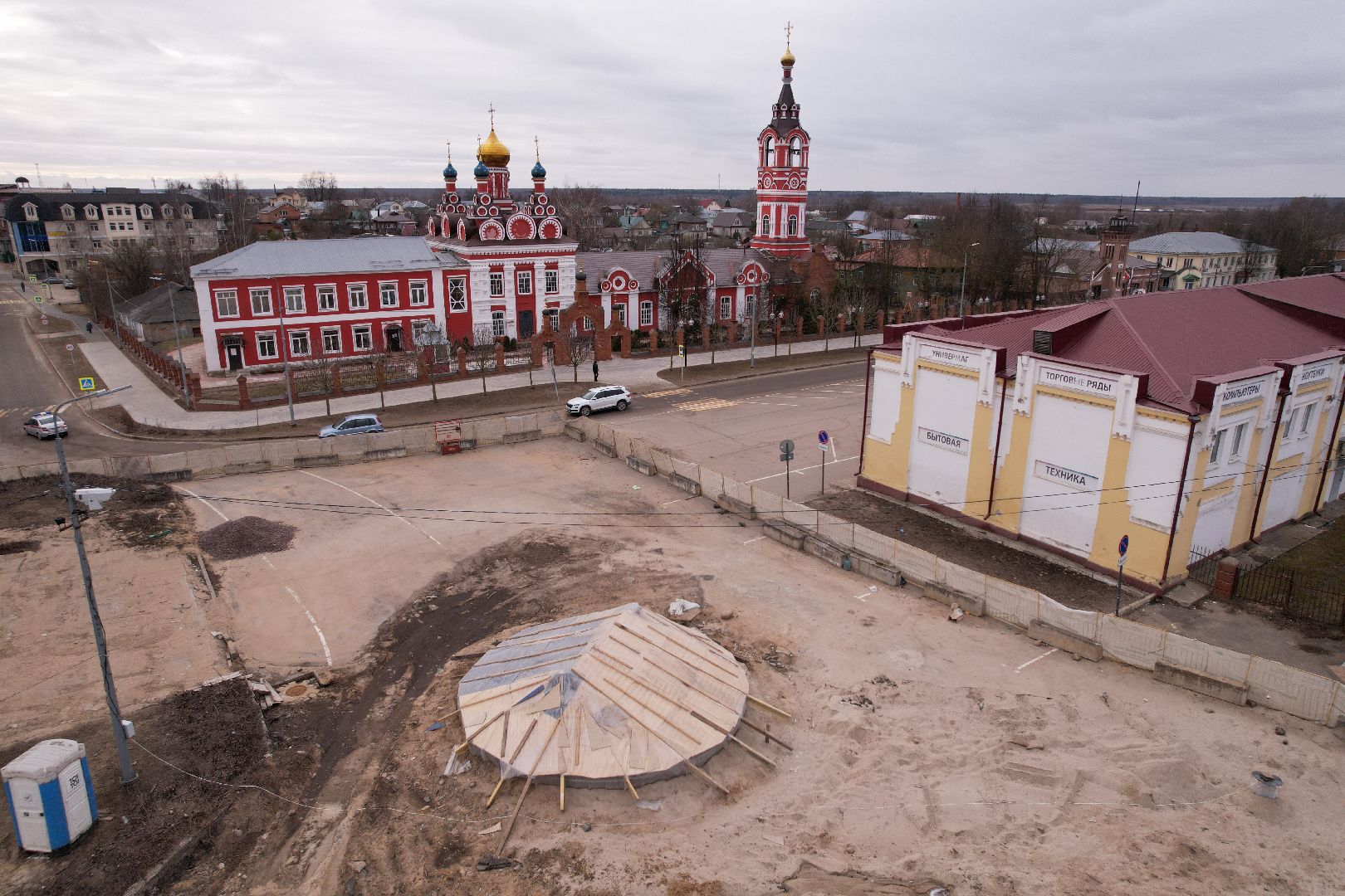 видео с коптера, реконструкция площади карла маркса, благоустройство талдома,