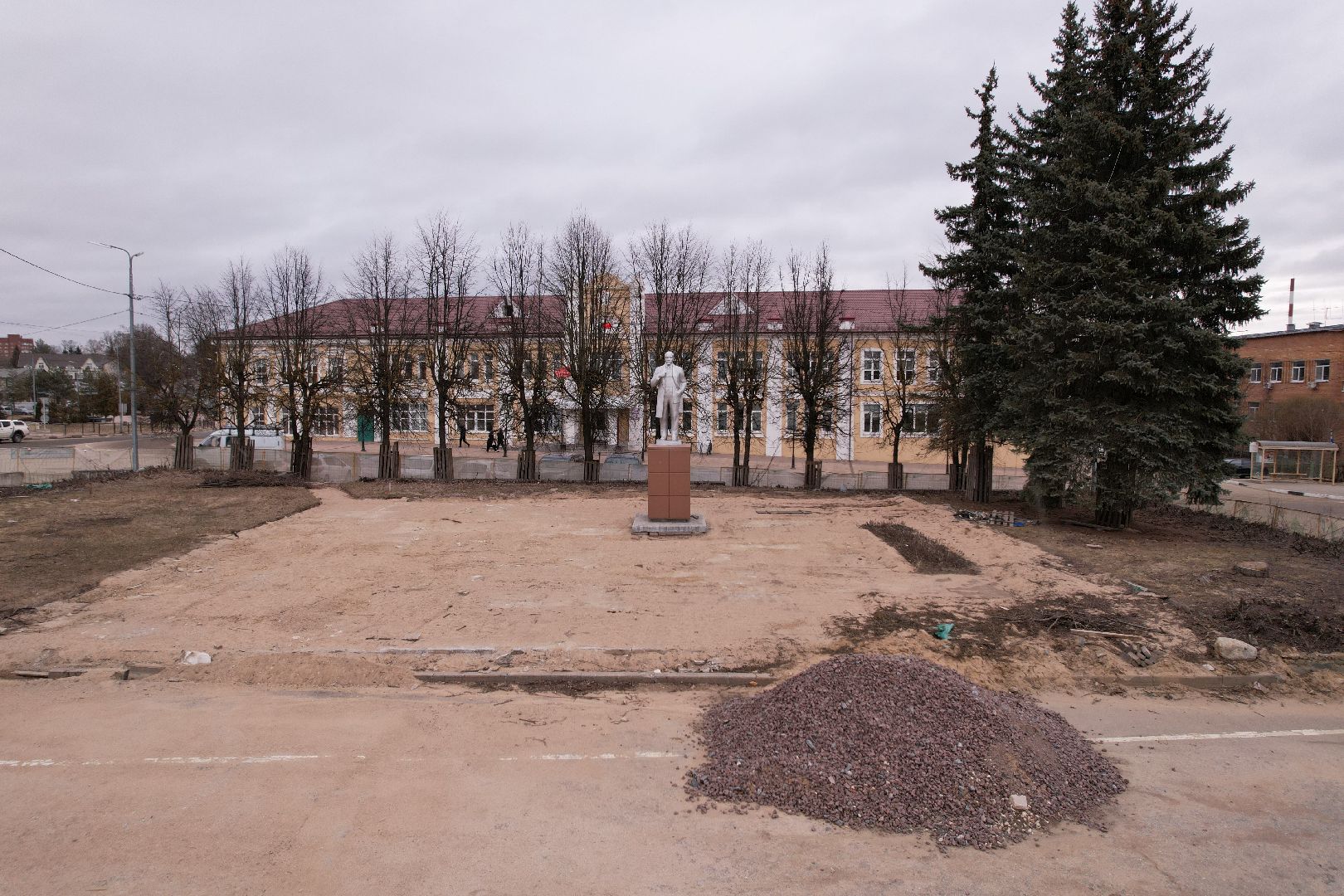 видео с коптера, реконструкция площади карла маркса, благоустройство талдома,