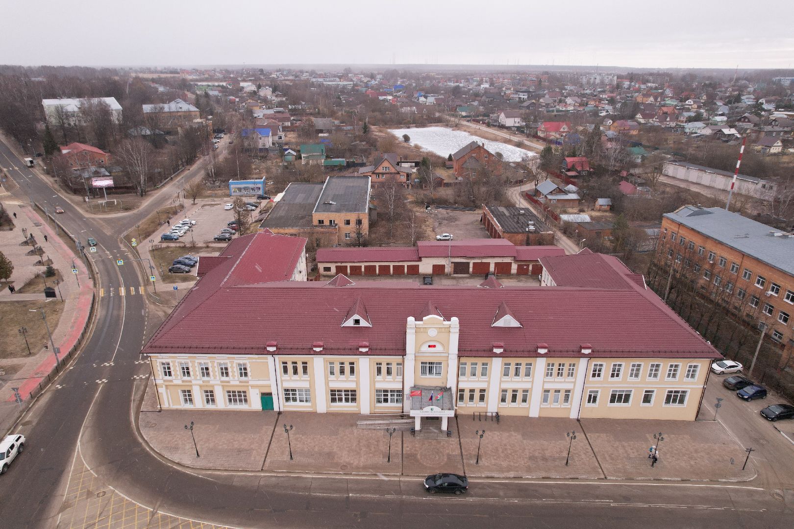 видео с коптера, реконструкция площади карла маркса, благоустройство талдома,