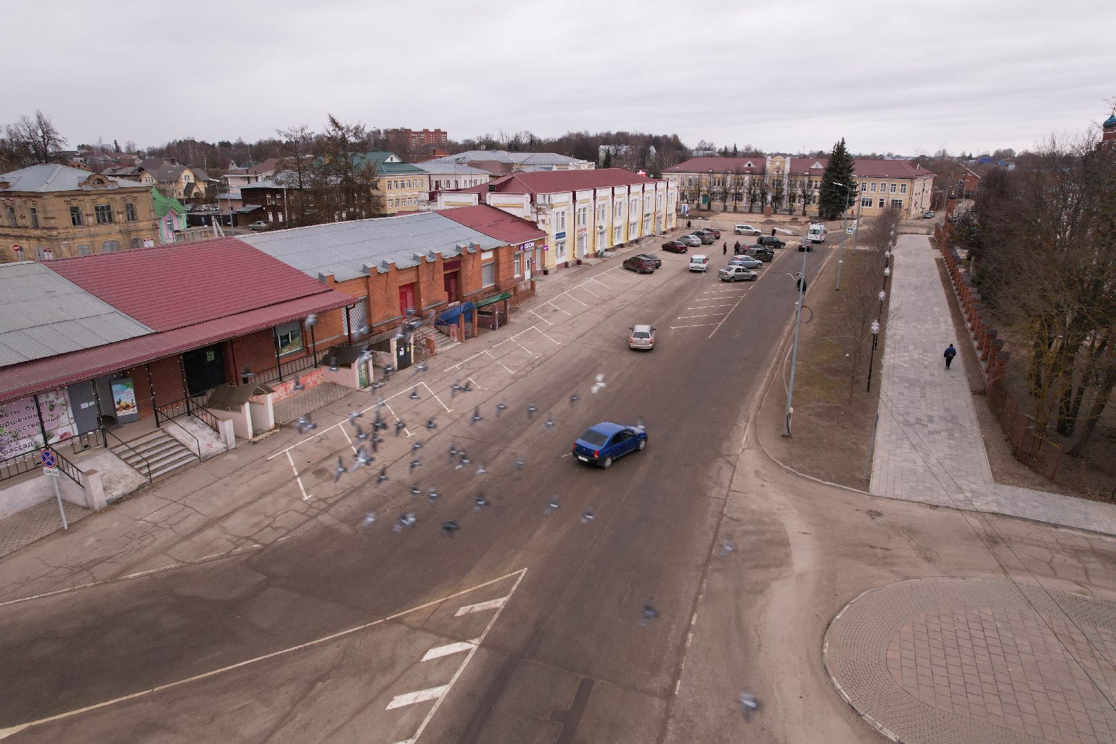 видео с коптера, реконструкция площади карла маркса, благоустройство талдома,