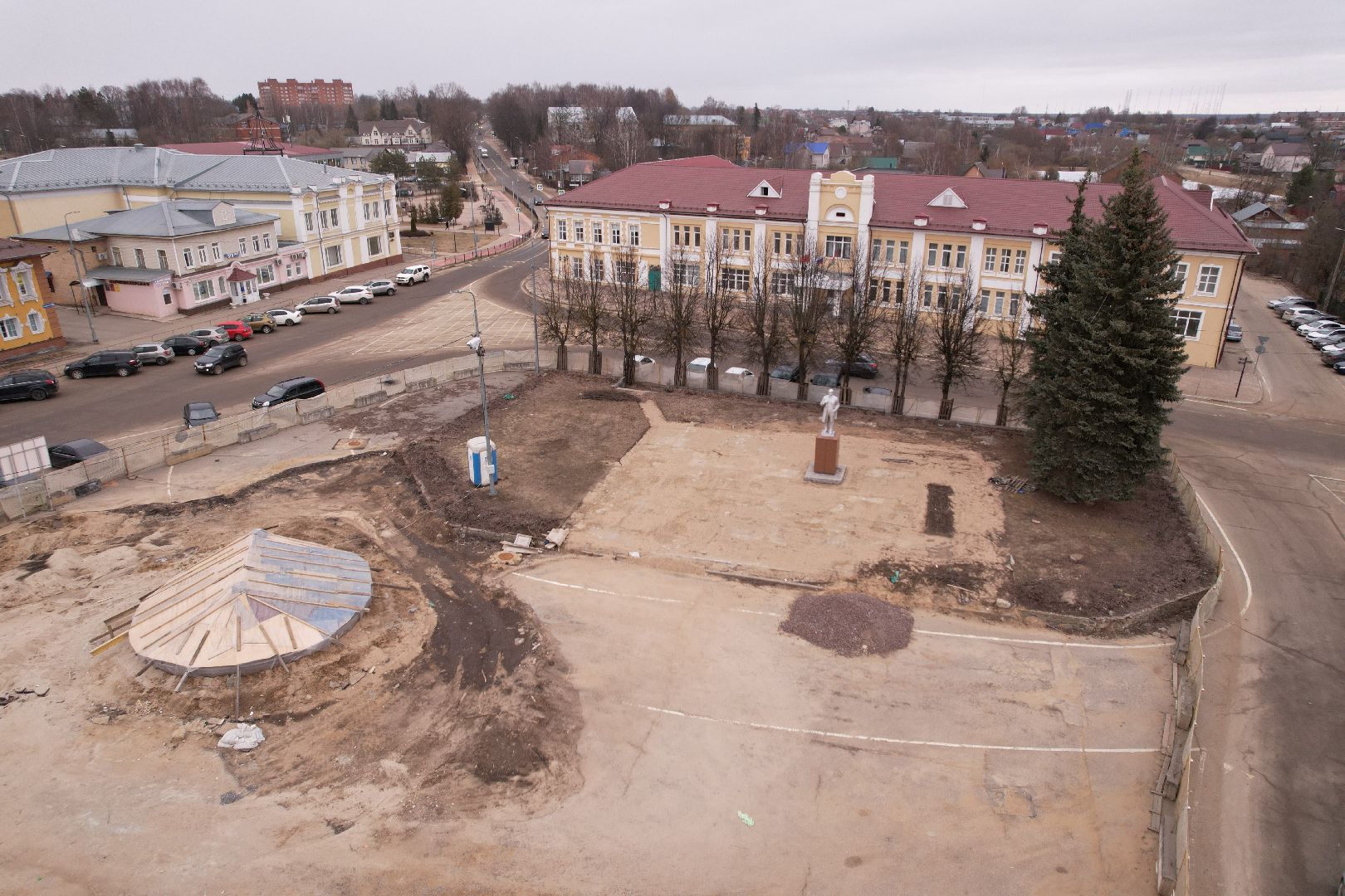 видео с коптера, реконструкция площади карла маркса, благоустройство талдома,