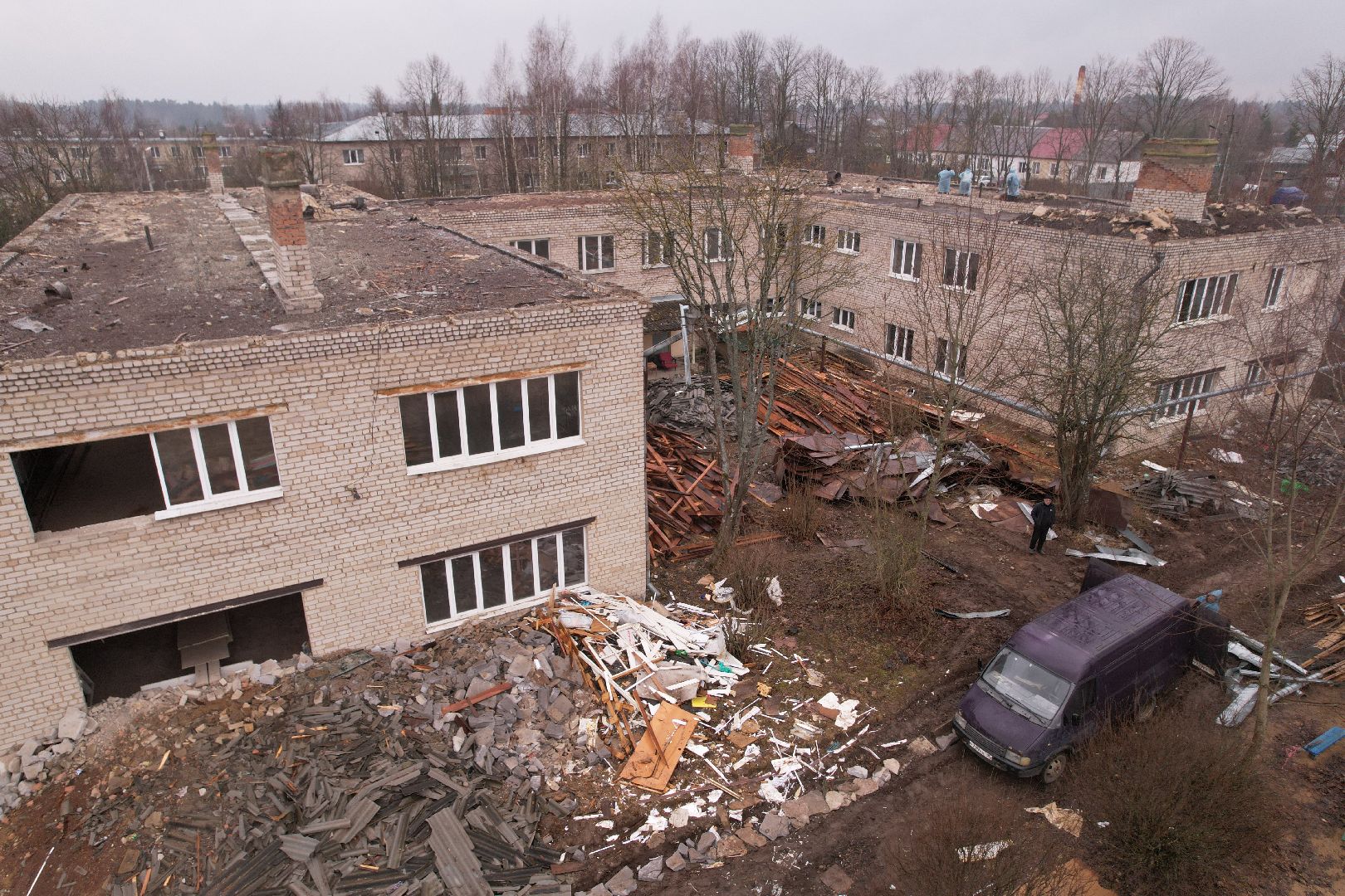 видео с коптера, капремонт детского сада в рузе, детский сад в Колюбакино,
