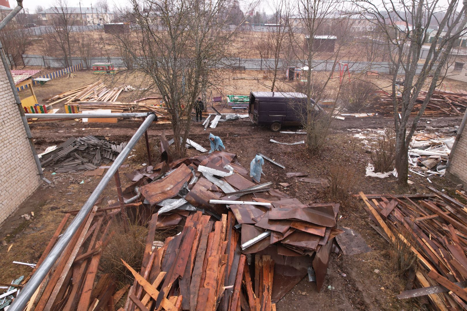 видео с коптера, капремонт детского сада в рузе, детский сад в Колюбакино,