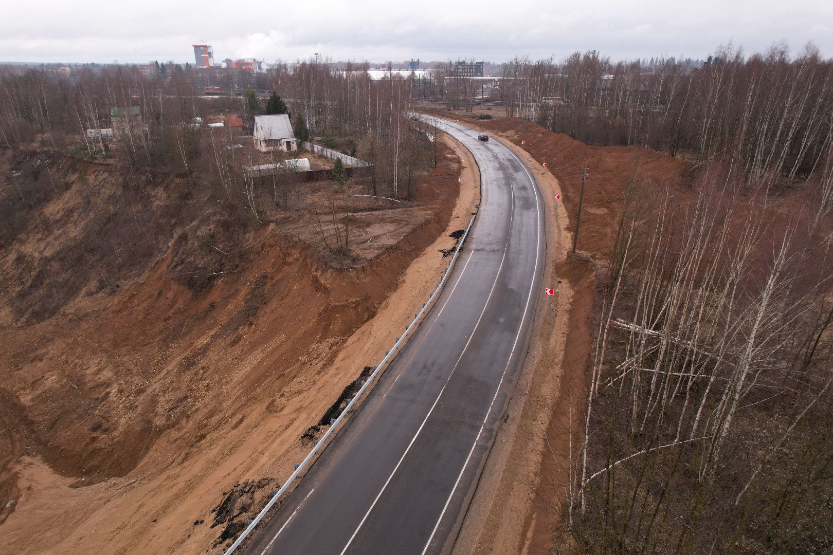 видео с коптера, Объездная дорога в Тучково, дороги,