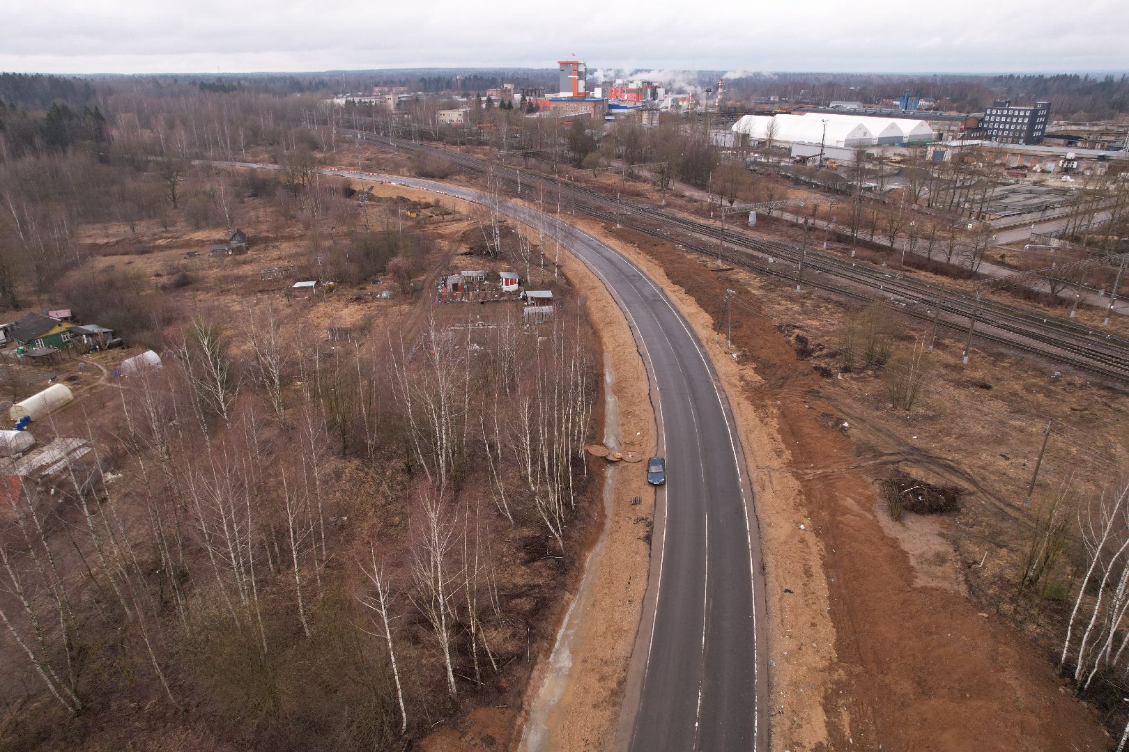 видео с коптера, Объездная дорога в Тучково, дороги,