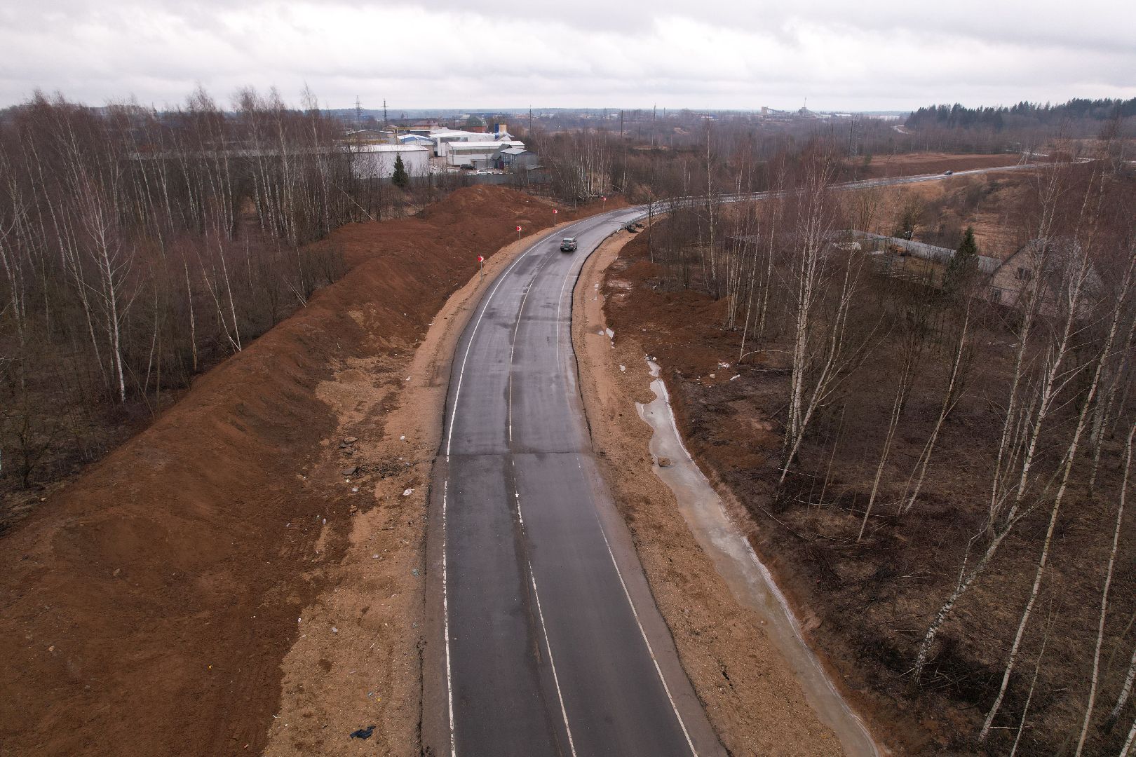 видео с коптера, Объездная дорога в Тучково, дороги,