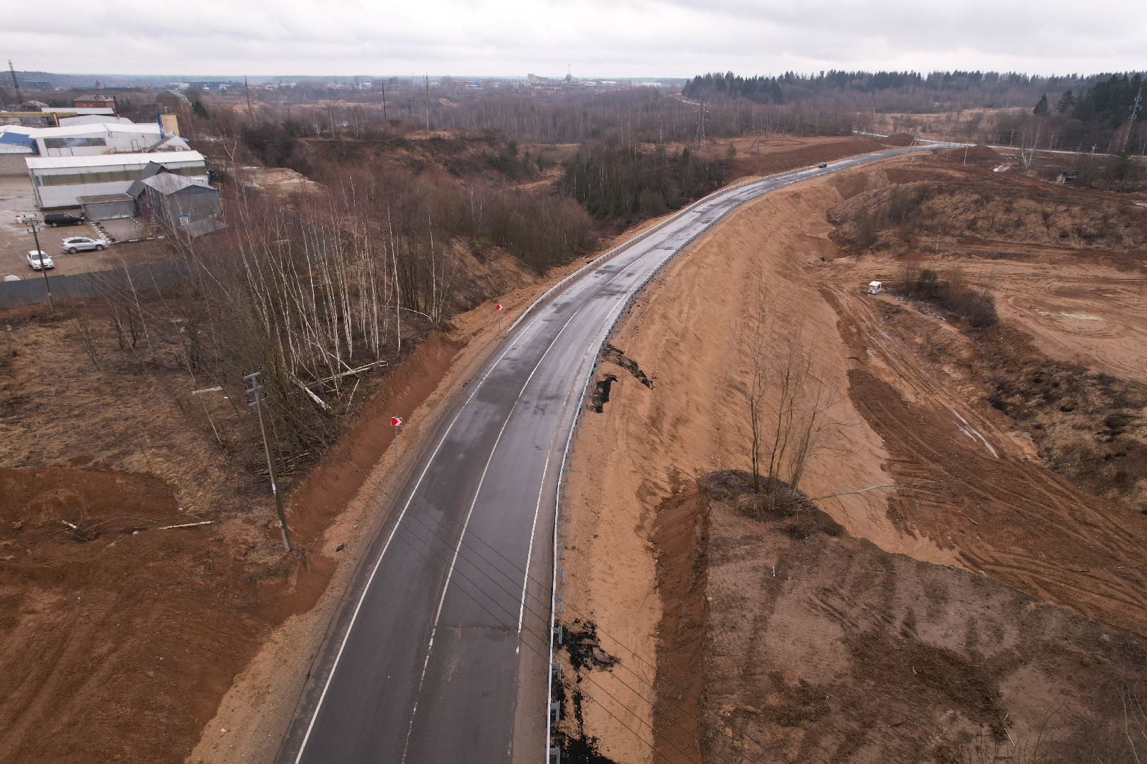 видео с коптера, Объездная дорога в Тучково, дороги,