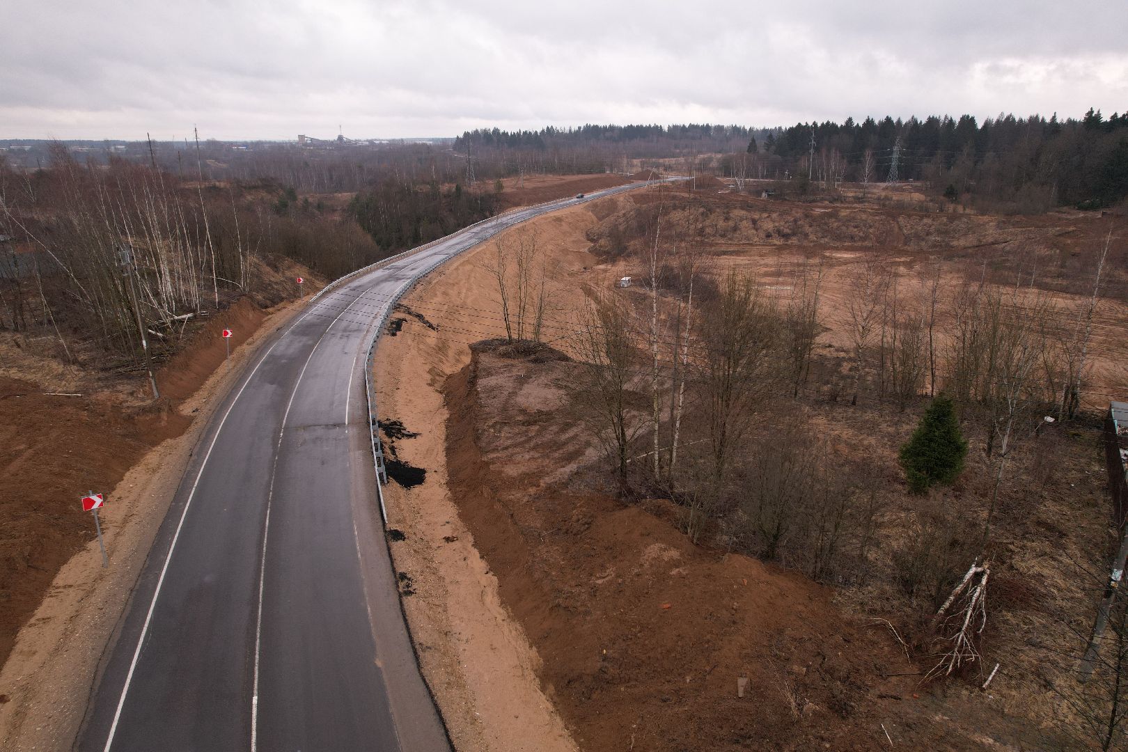 видео с коптера, Объездная дорога в Тучково, дороги,
