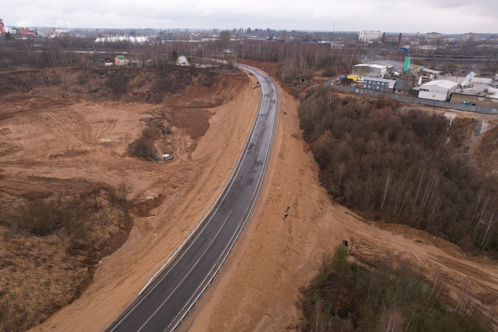 видео с коптера, Объездная дорога в Тучково, дороги,