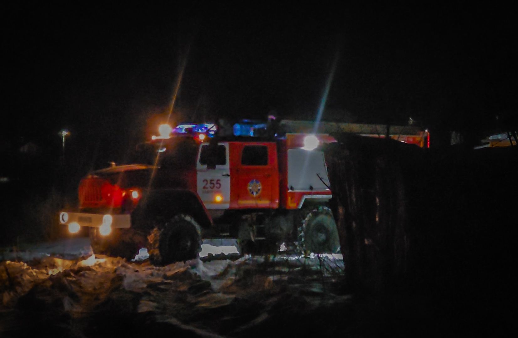 Пожар в Заворово, Ночной пожар в Раменском округе, Пожарные,