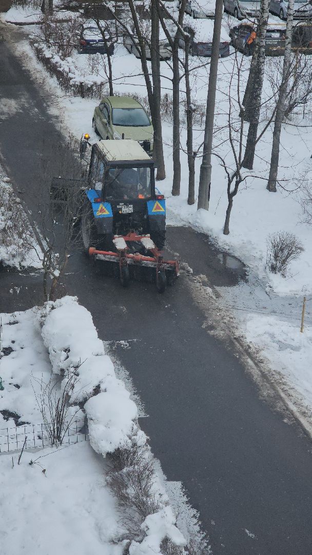 пушкино, снегопад, уборка снега и наледи, коммунальные службы, камаз, кдм, трактор, рабочие,