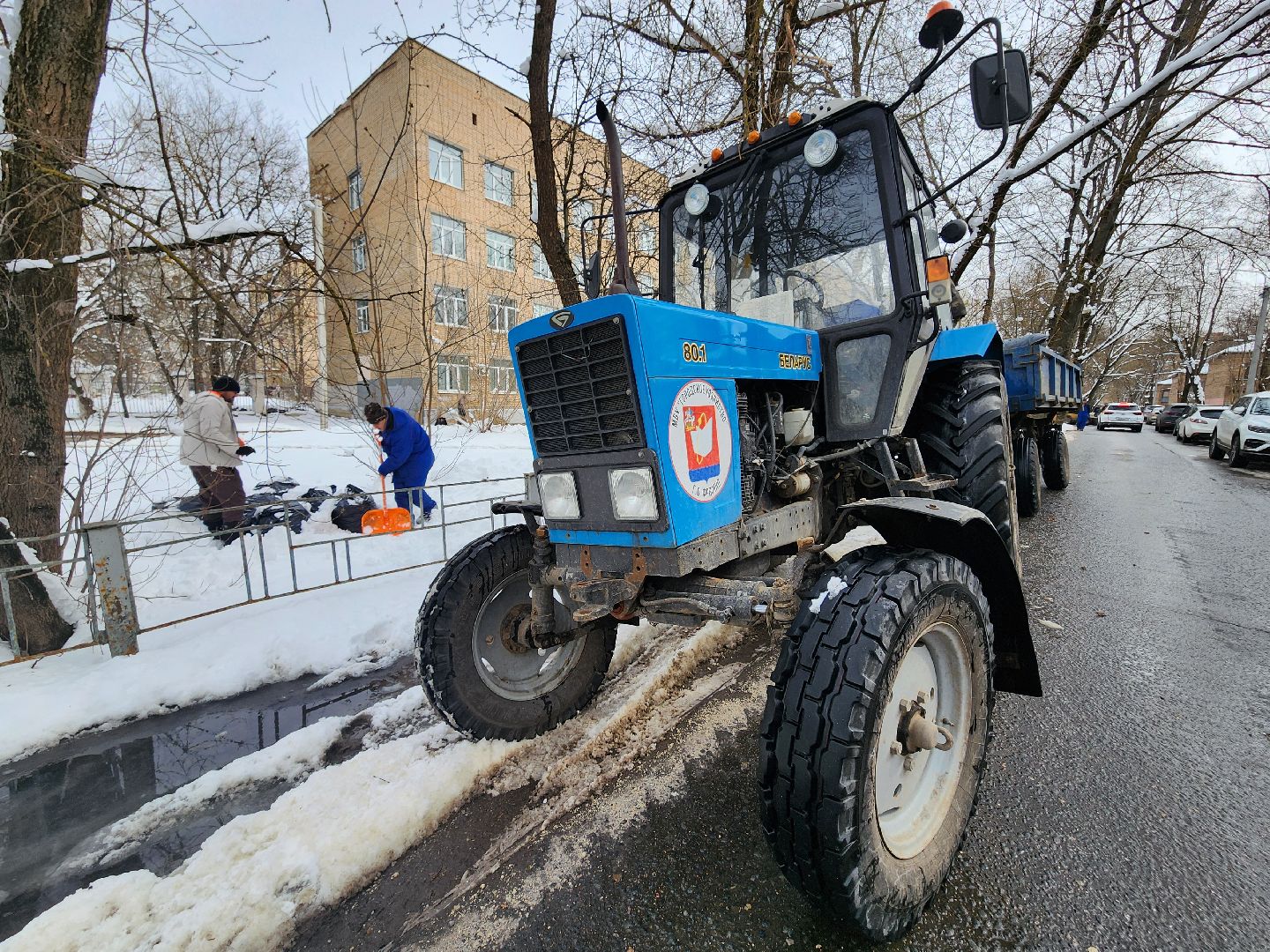 фрязино, уборка снега, обработка дорог, последствия снегопада,
