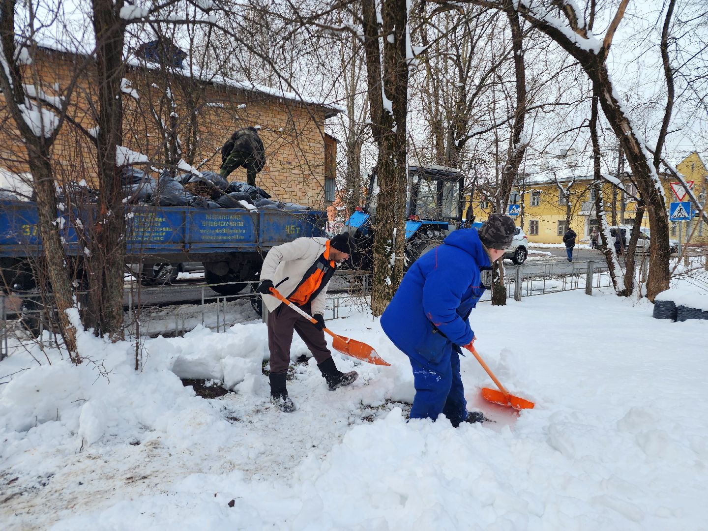фрязино, уборка снега, обработка дорог, последствия снегопада,