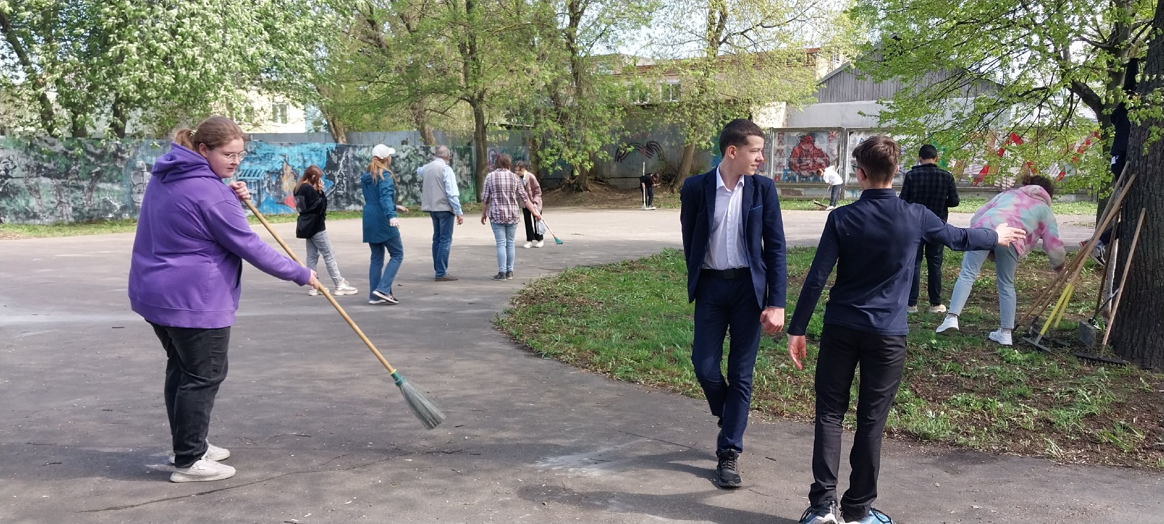 Коломна, уборка, парк