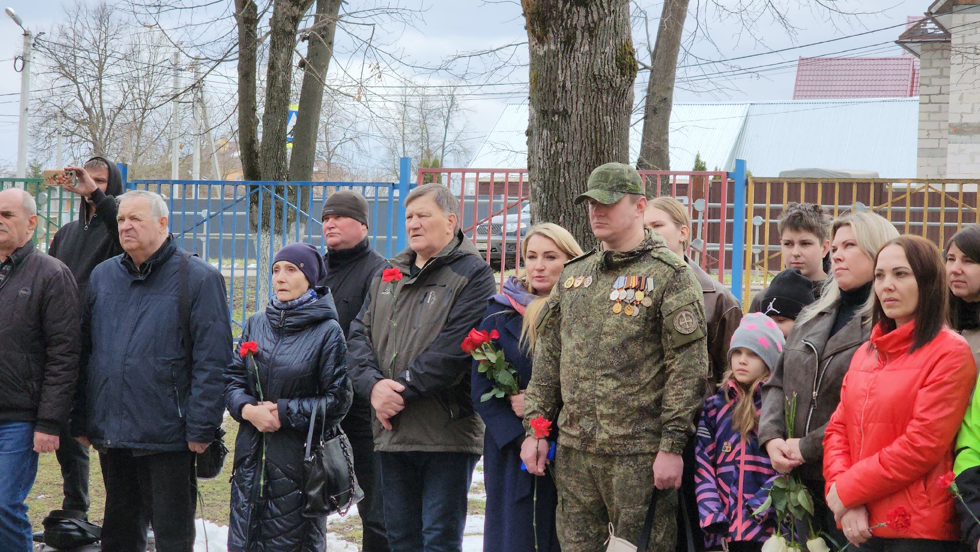 кашира, сво, герои сво, мемориальная доска, митинг, школа,