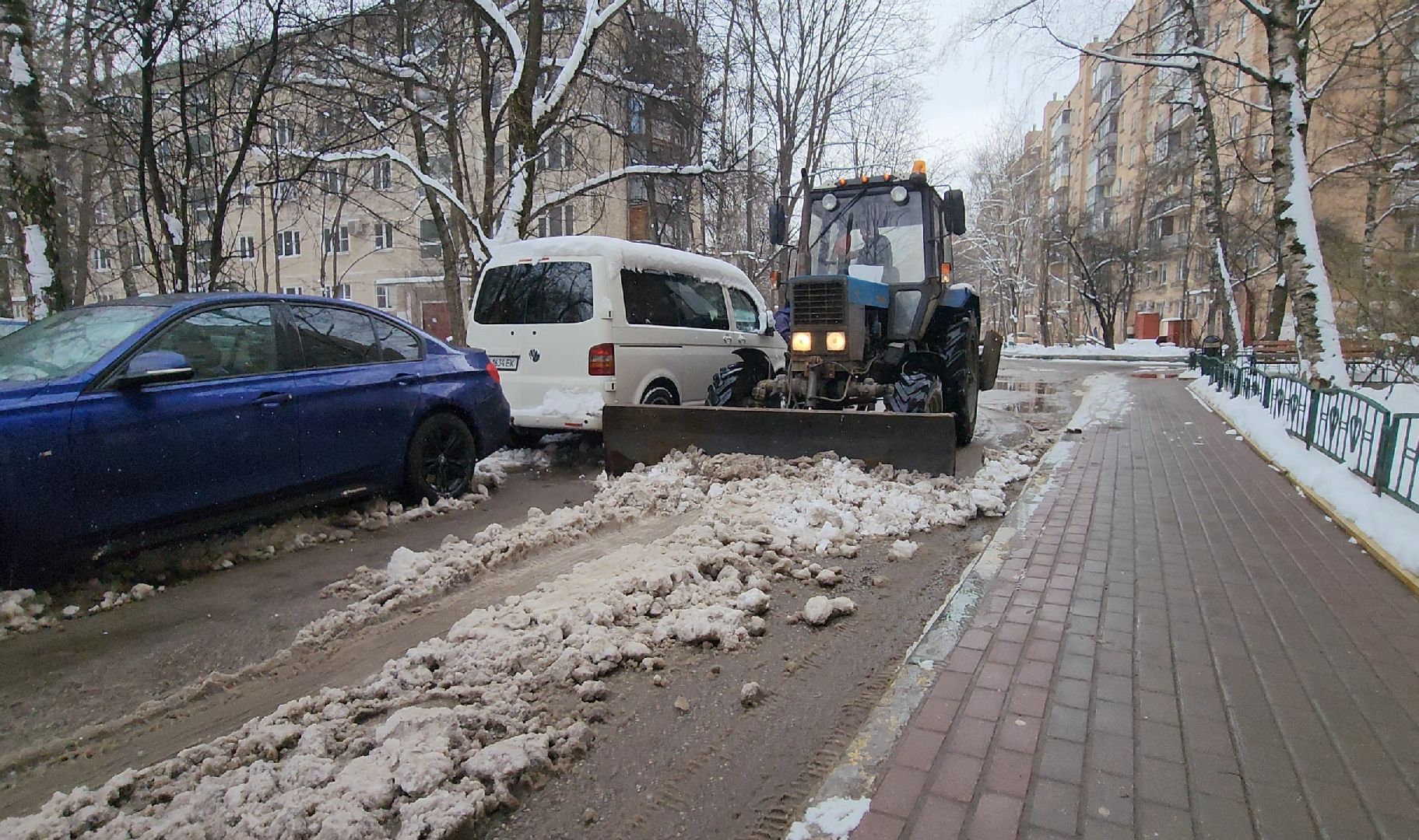 снег, уборка, трактор,
