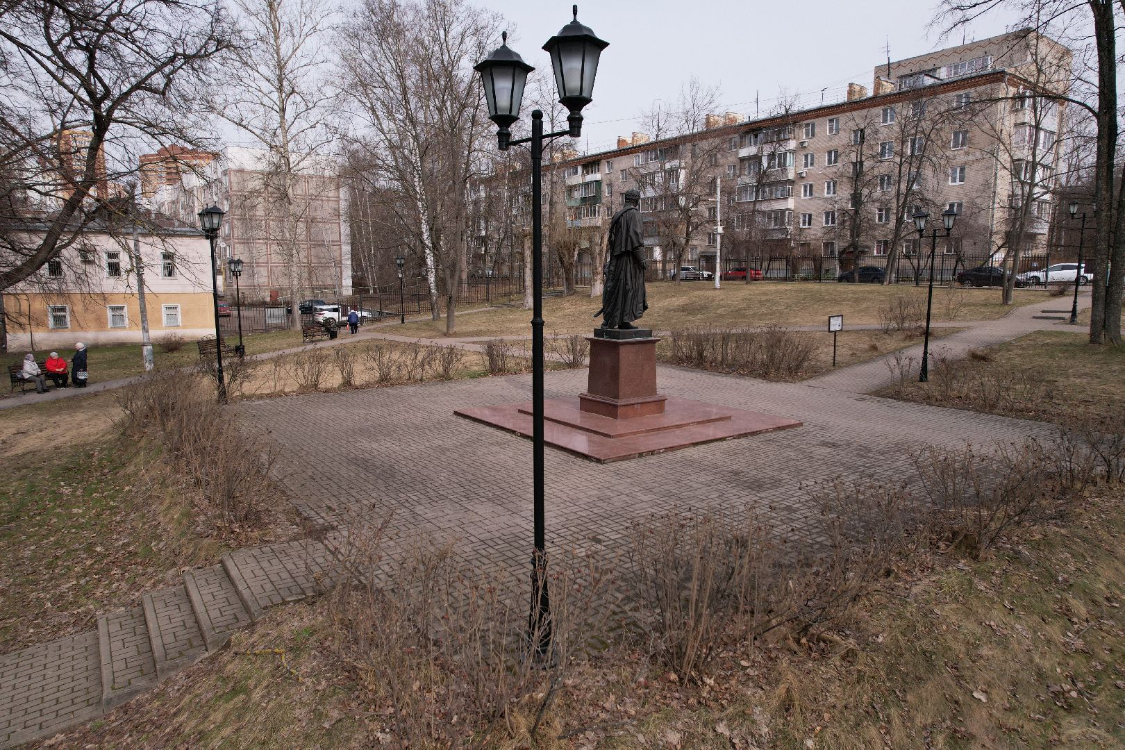 благоустройства сквера в лыткарине, сквер им А И Чернышва,видео с коптера,