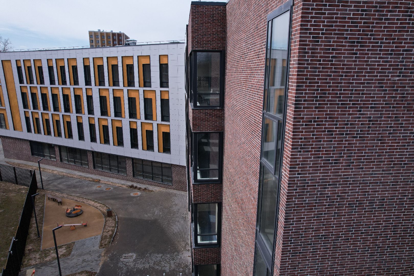 гимназия 4 в лыткарине,видео с коптера,