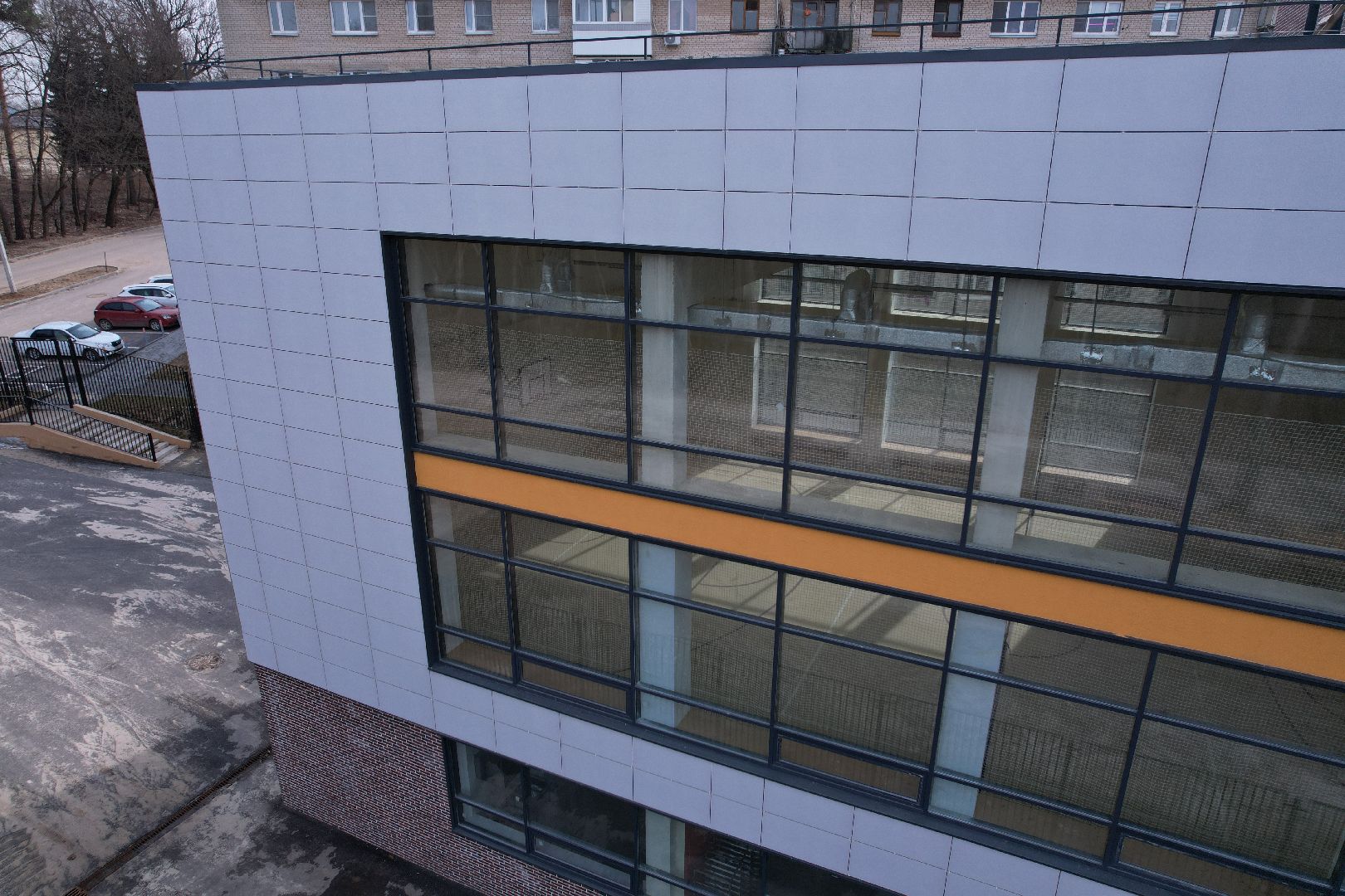 гимназия 4 в лыткарине,видео с коптера,