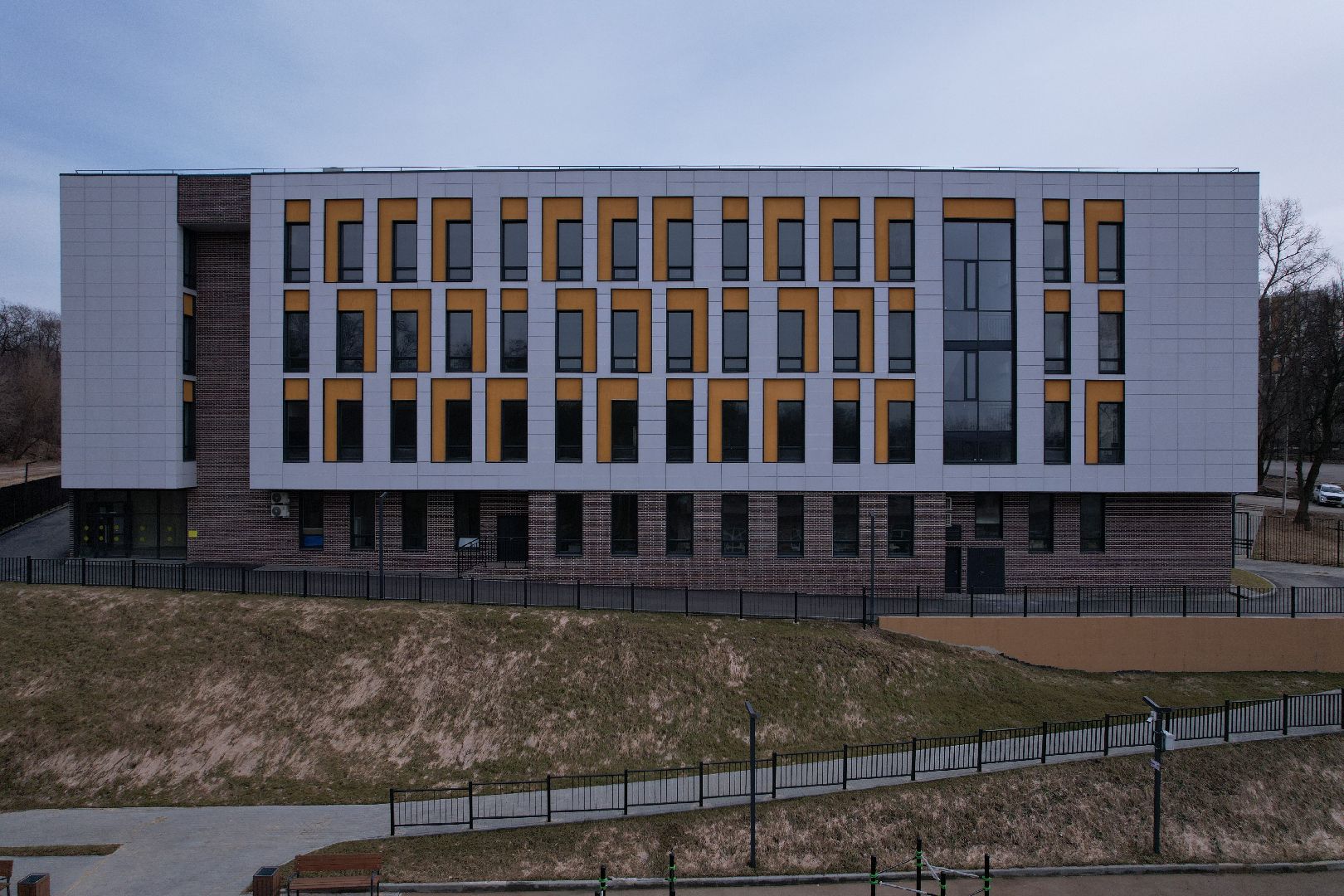 гимназия 4 в лыткарине,видео с коптера,